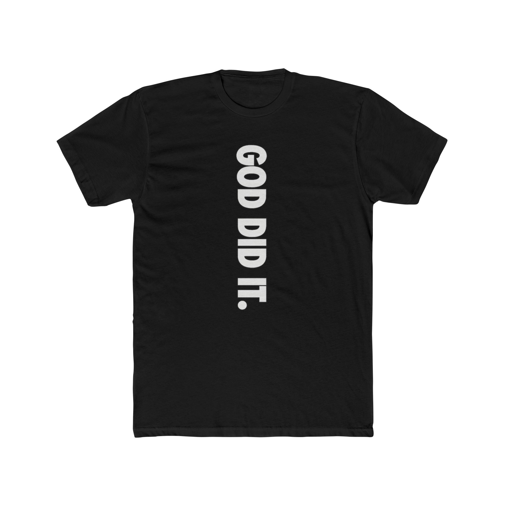 God Did It Tee — Vertical Script Religious Christian T‑Shirt
