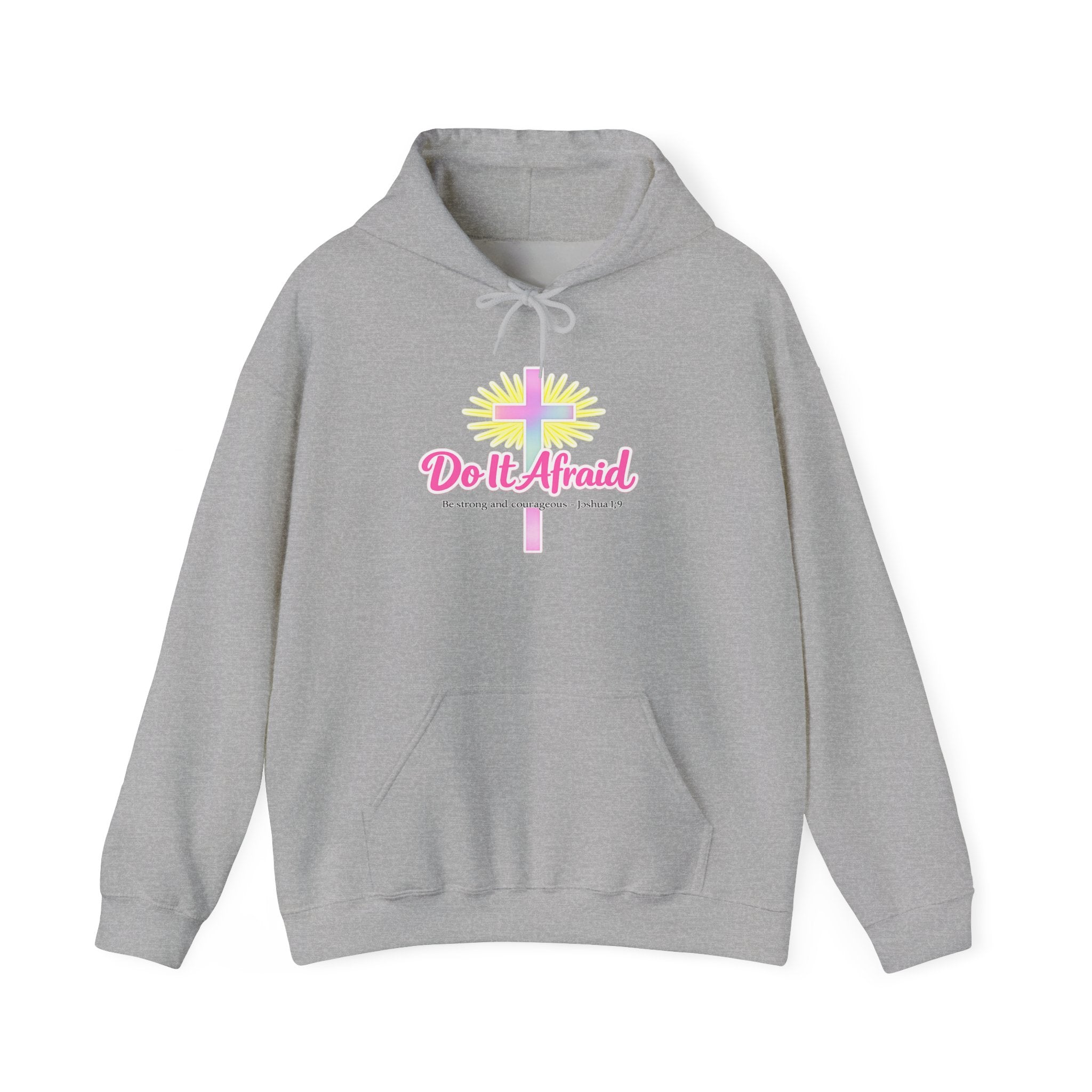 Women's Do It Afraid Cross Hoodie — Inspirational Christian Faith Hoodie
