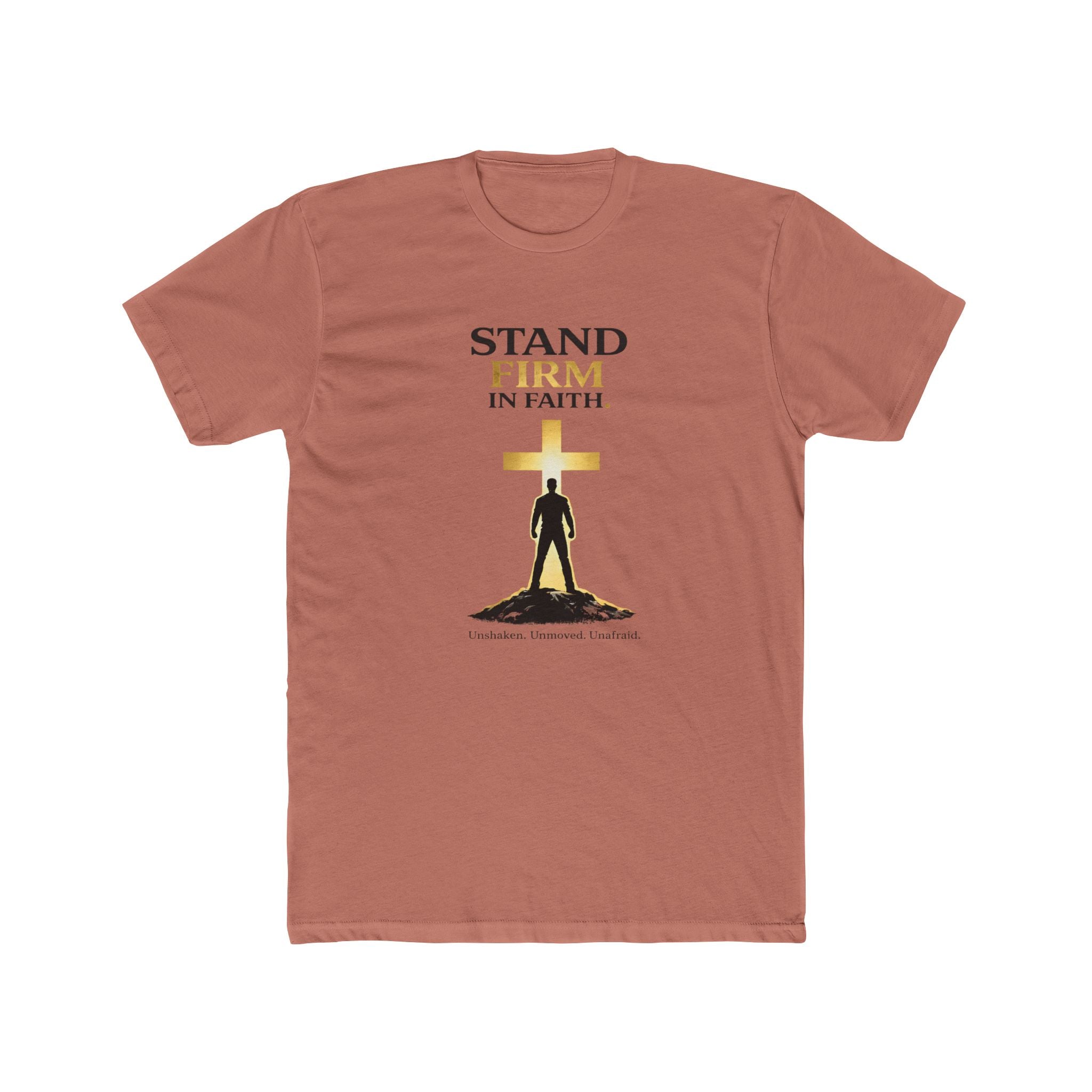 Stand Firm In Faith T-Shirt | Christian Cross Design