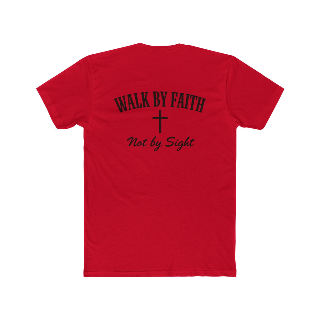 Walk By Faith Tee — 2 Corinthians 5:7 Christian T-Shirt, "Not by Sight" Inspirational Tee
