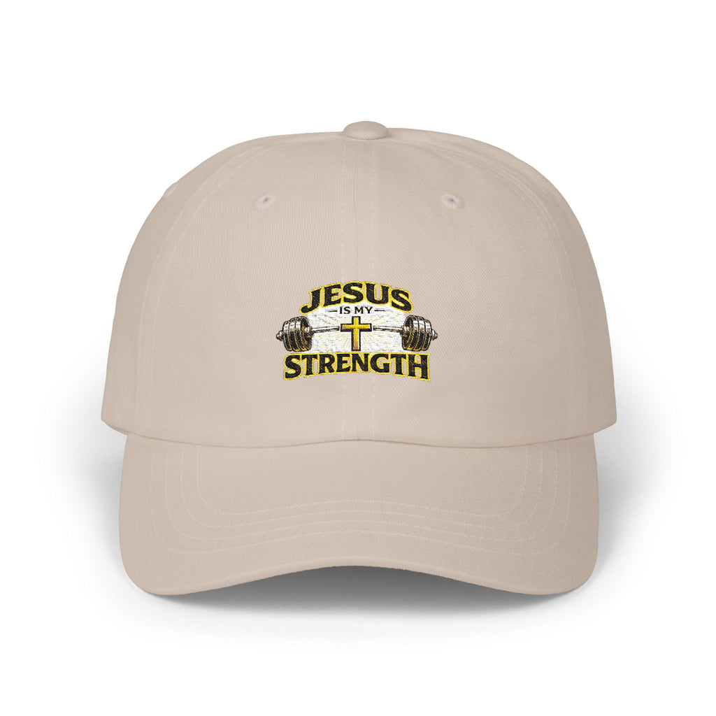 Dad Cap — "Jesus Strength" Embroidered Christian Baseball Hat