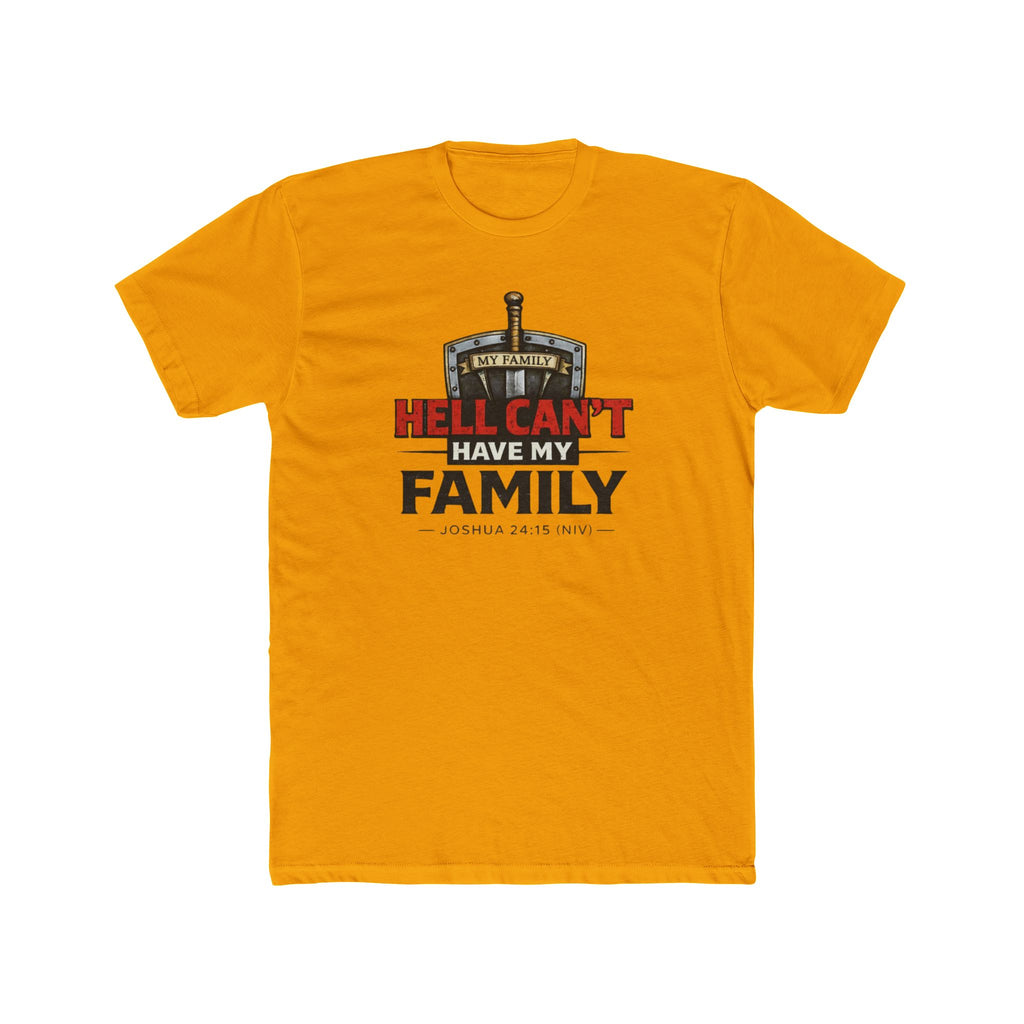 "Hell Can't Have My Family" Crew Tee — Christian Family Protection T-Shirt