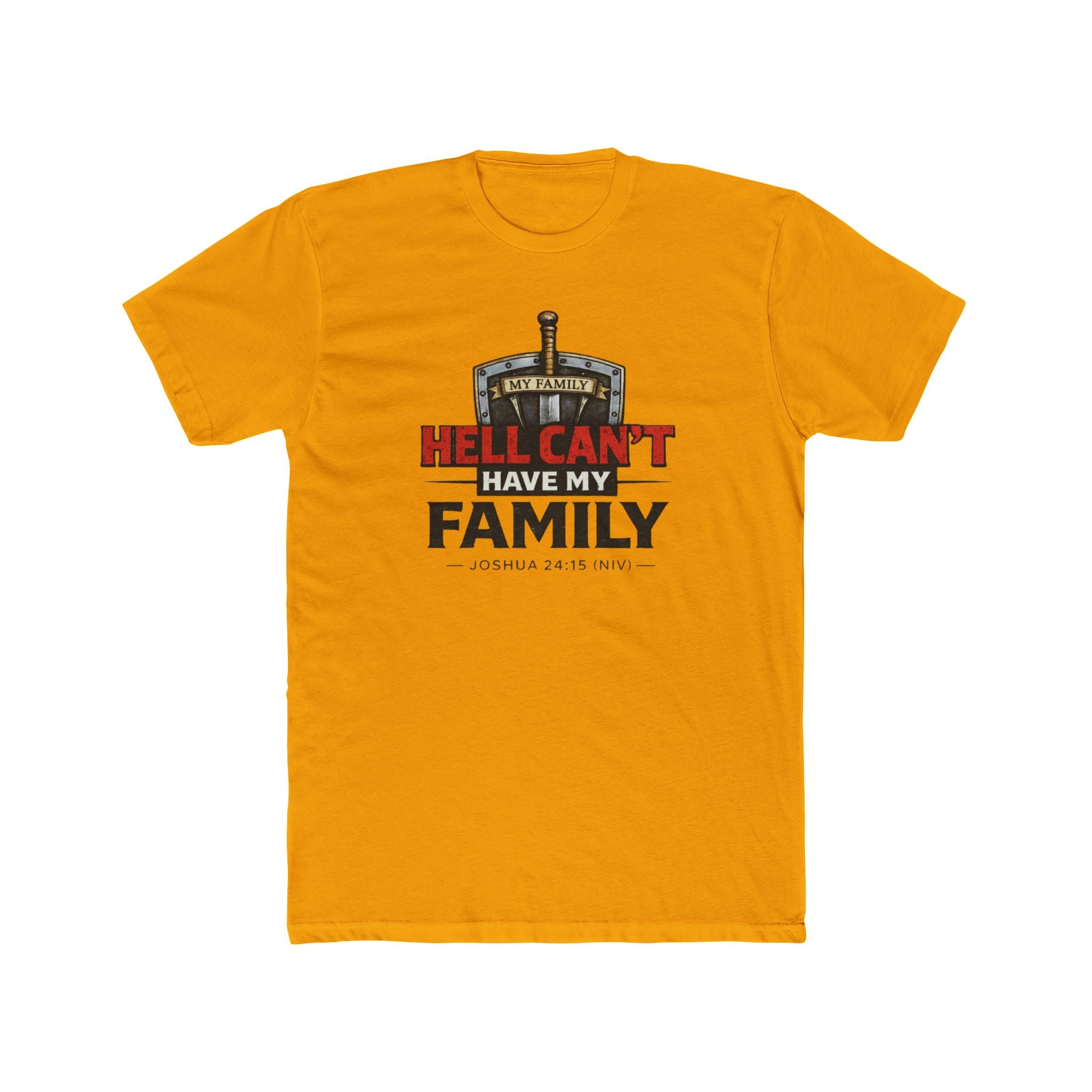 "Hell Can't Have My Family" Crew Tee — Christian Family Protection T-Shirt