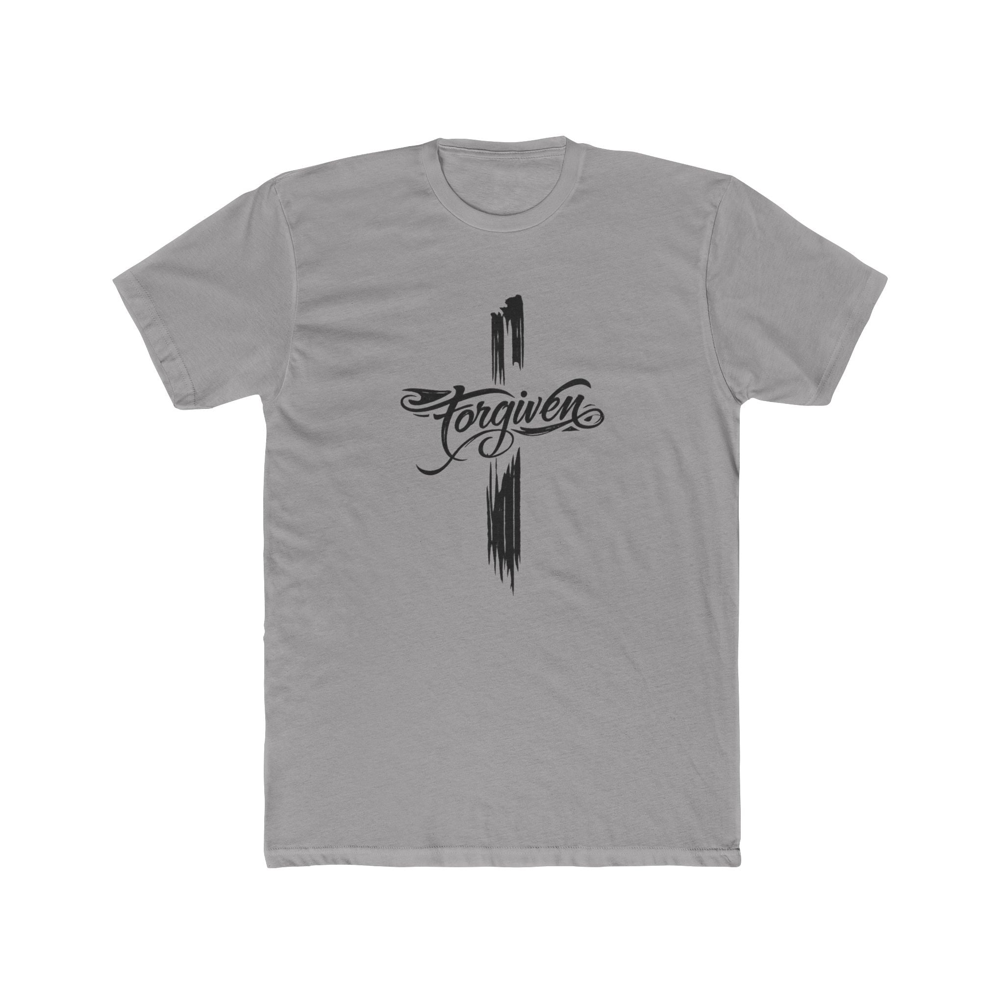 Forgiven Script Cross Tee | Faith Christian Religious Shirt