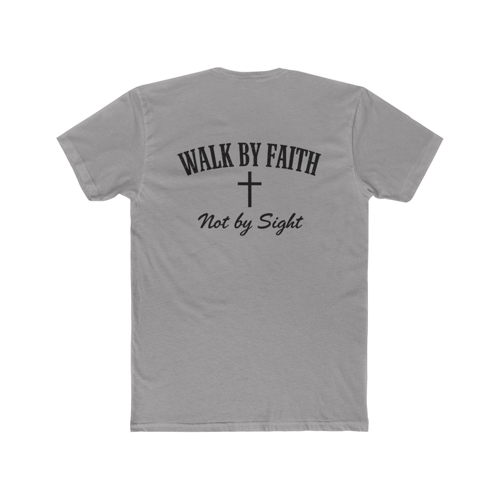 Walk By Faith Tee — 2 Corinthians 5:7 Christian T-Shirt, "Not by Sight" Inspirational Tee