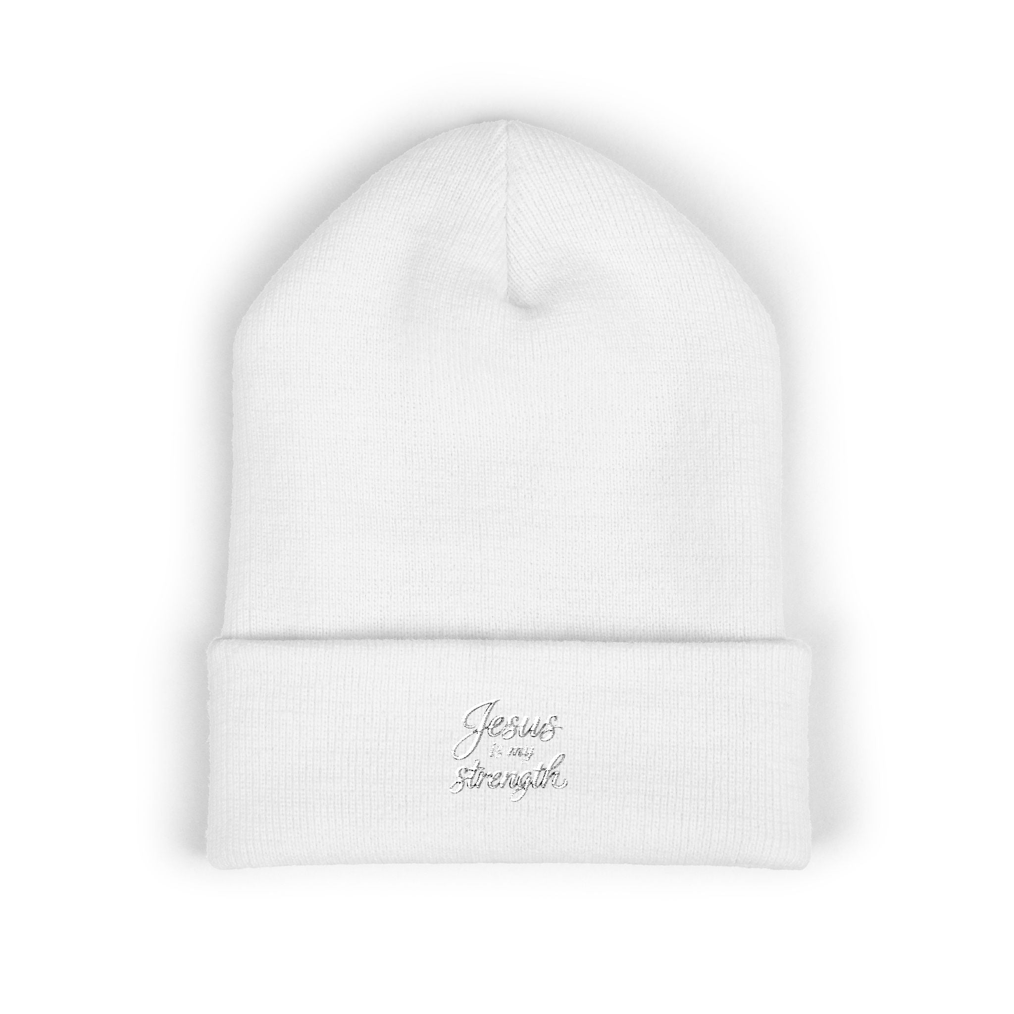 Embroidered Classic Cuffed Beanie — Minimal Script Logo
