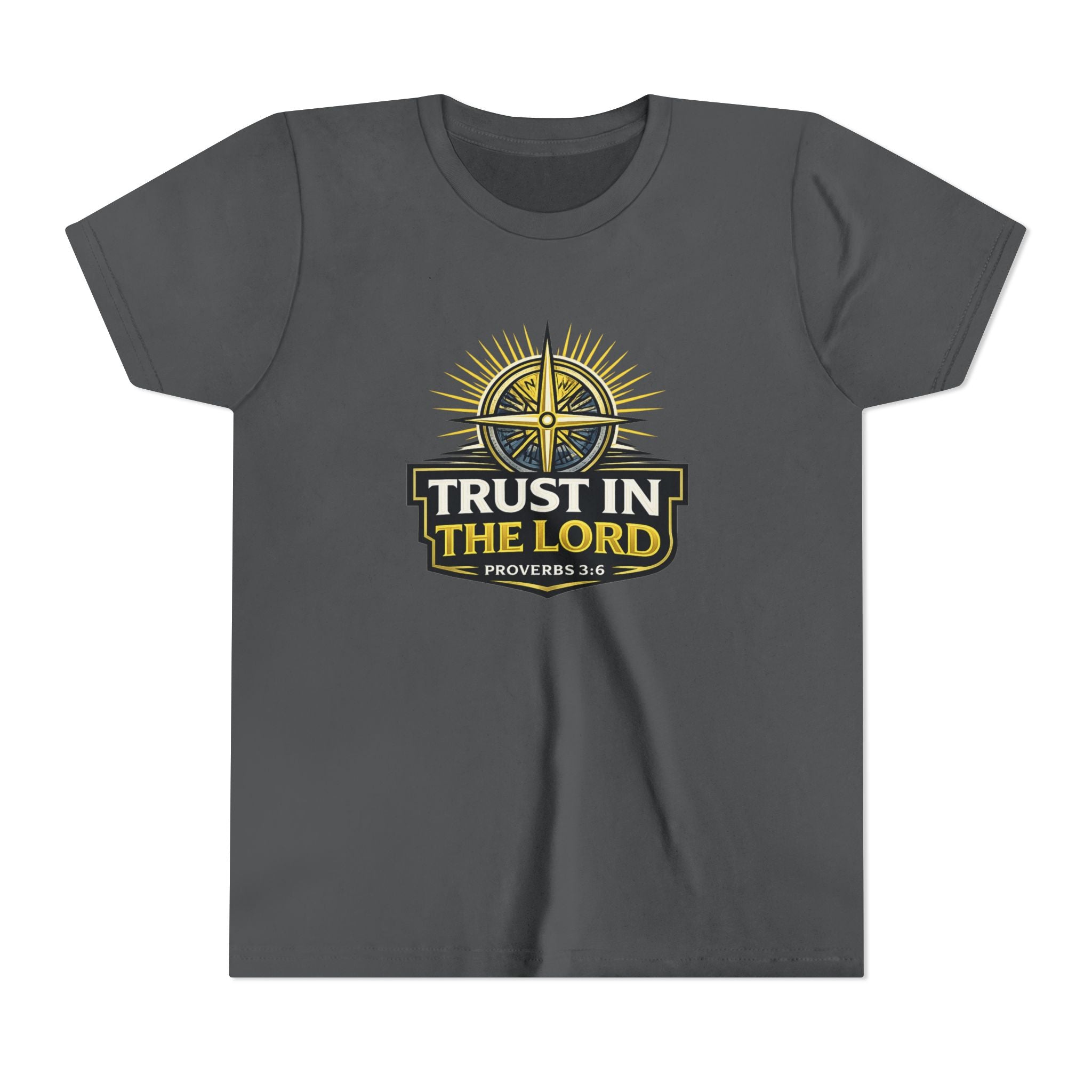 Youth Tee - "Trust in the Lord" Compass Design (Proverbs 3:5-6)