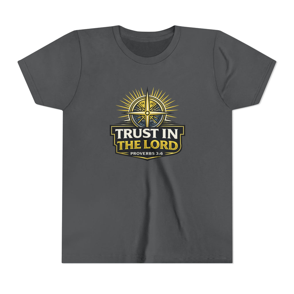 Youth Tee - "Trust in the Lord" Compass Design (Proverbs 3:5-6)