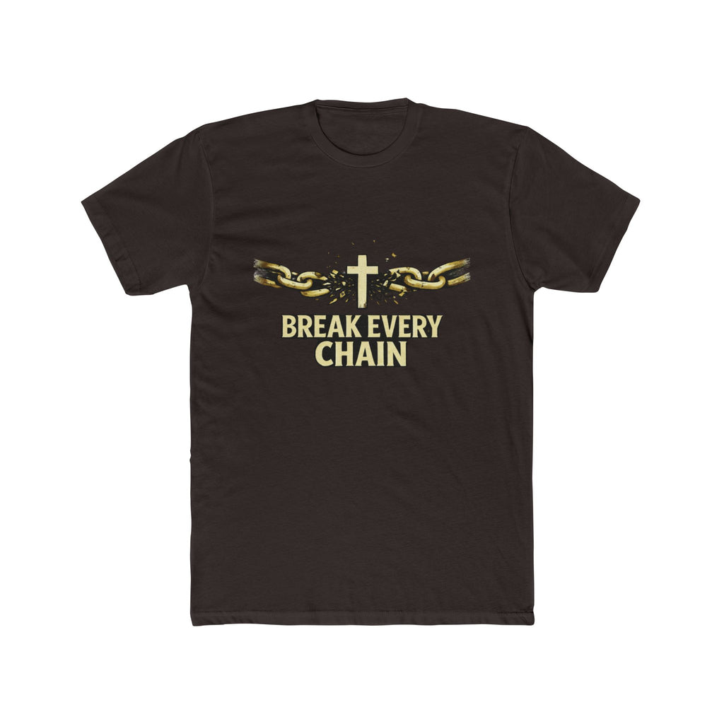 Break Every Chain T-Shirt | Cross with Broken Chains, Christian Faith Tee