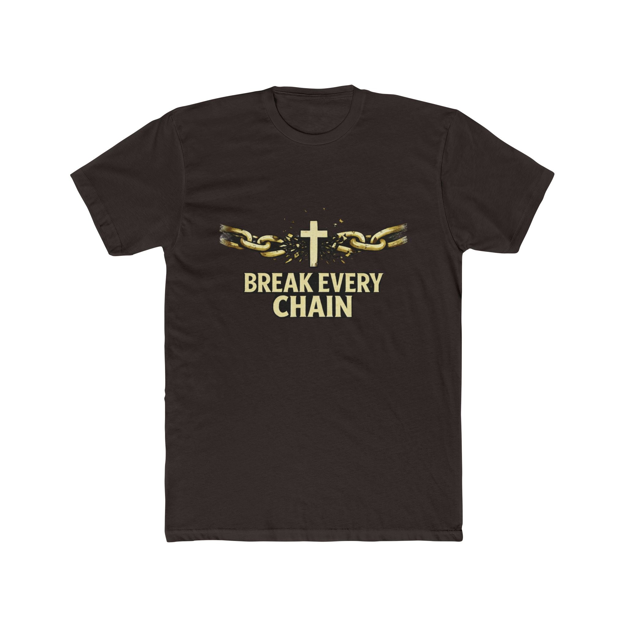 Break Every Chain T-Shirt | Cross with Broken Chains, Christian Faith Tee