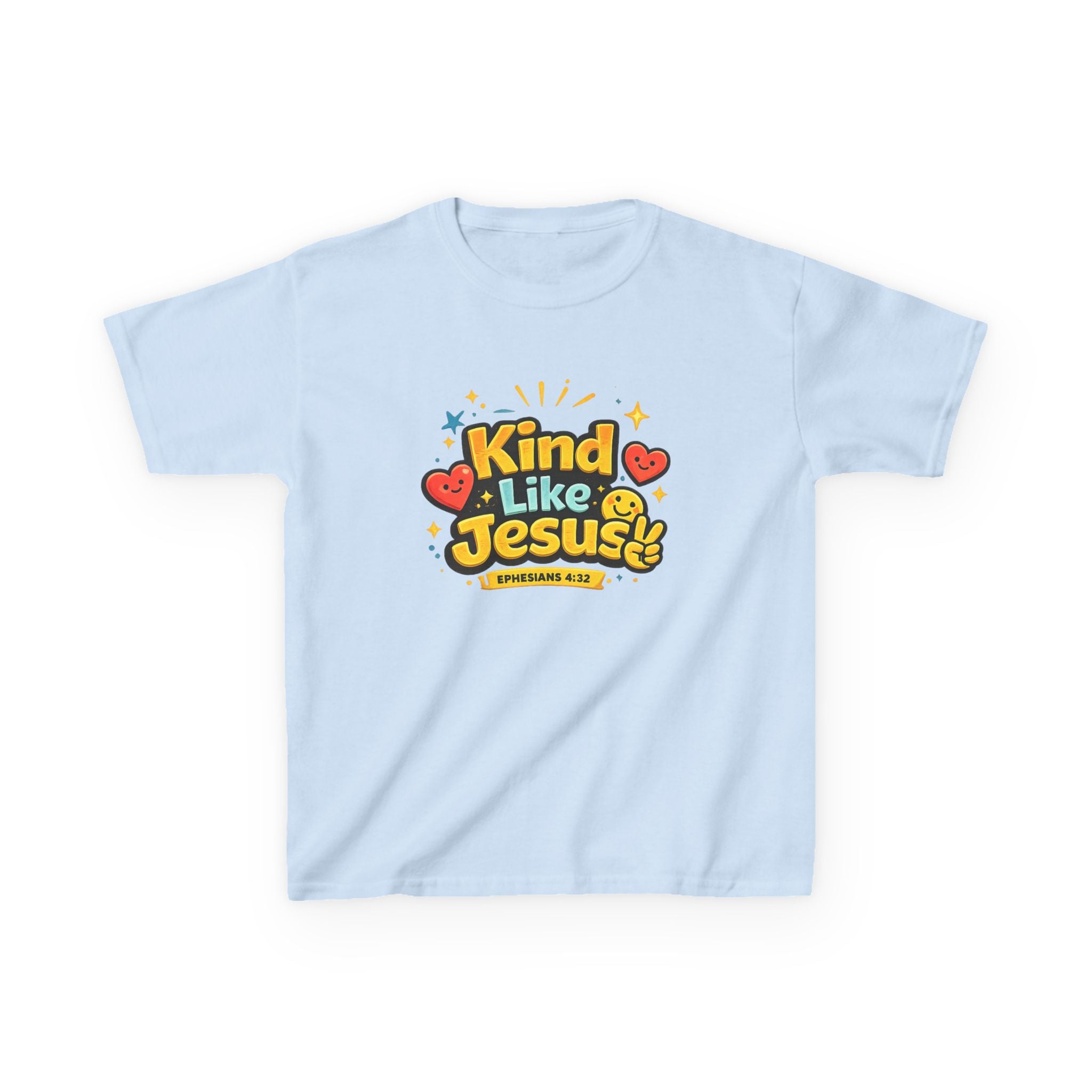 Kids Tee — "Kind Like Jesus" Cute Christian Graphic Shirt