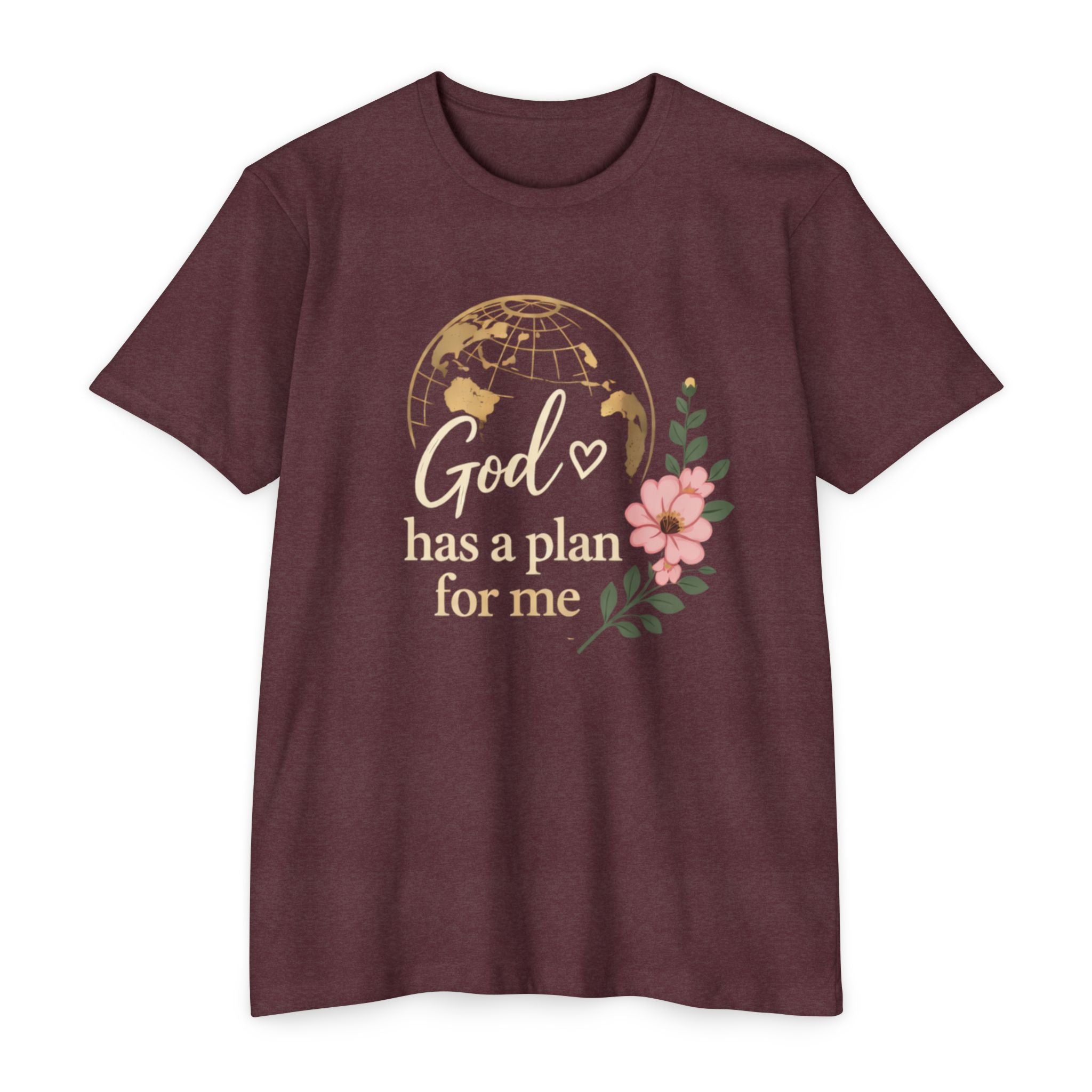Inspirational Faith T-Shirt — "God Has a Plan for Me" Floral Tee