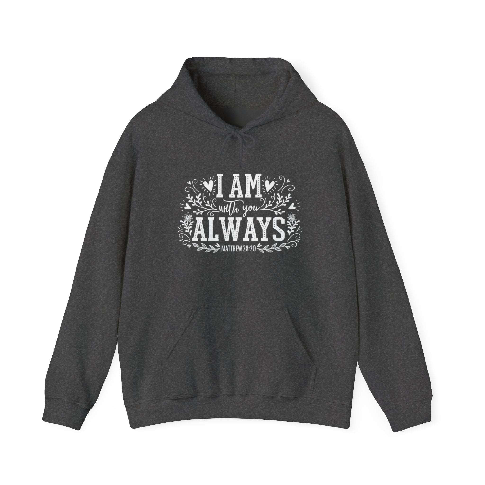 Womens I Am Always With You Hoodie — Comforting Memorial Hoodie with Heart & Script Design