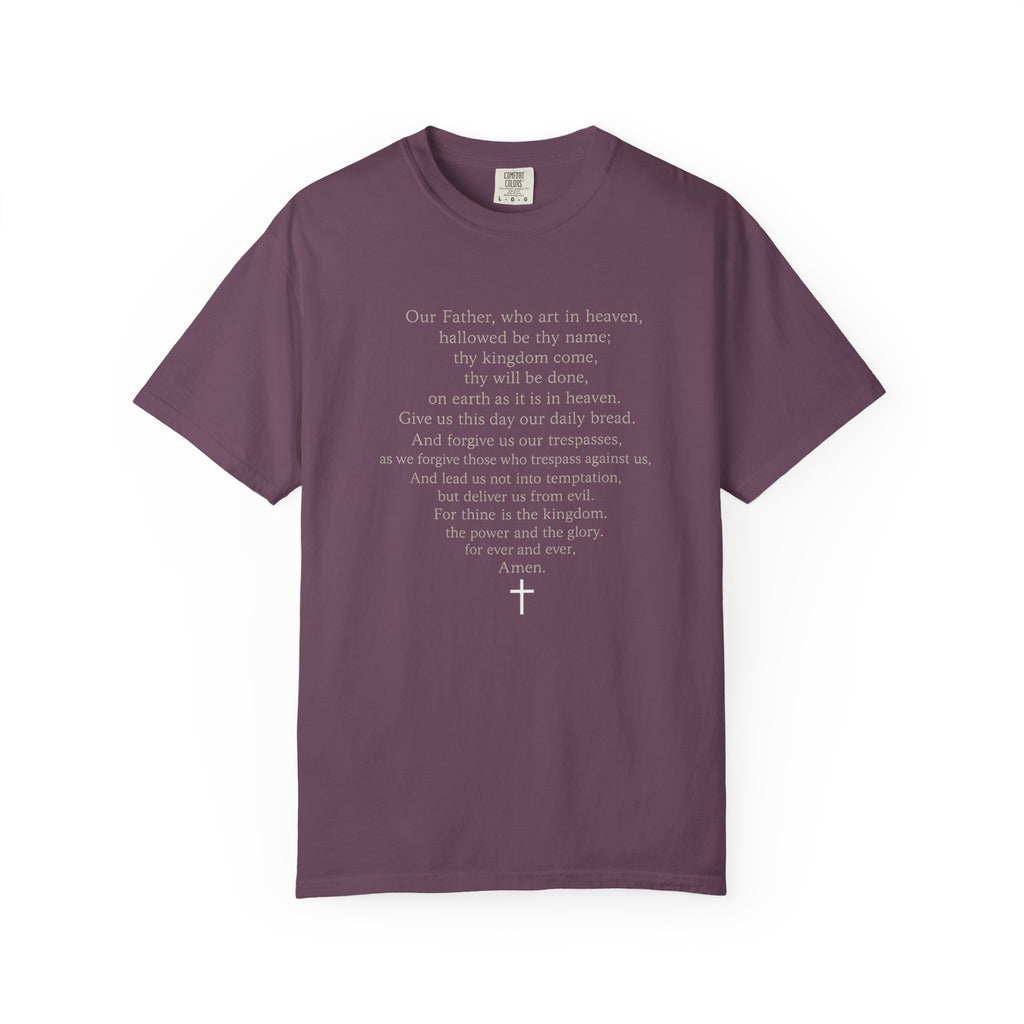 Lord's Prayer text T-shirt | Christian scripture tee