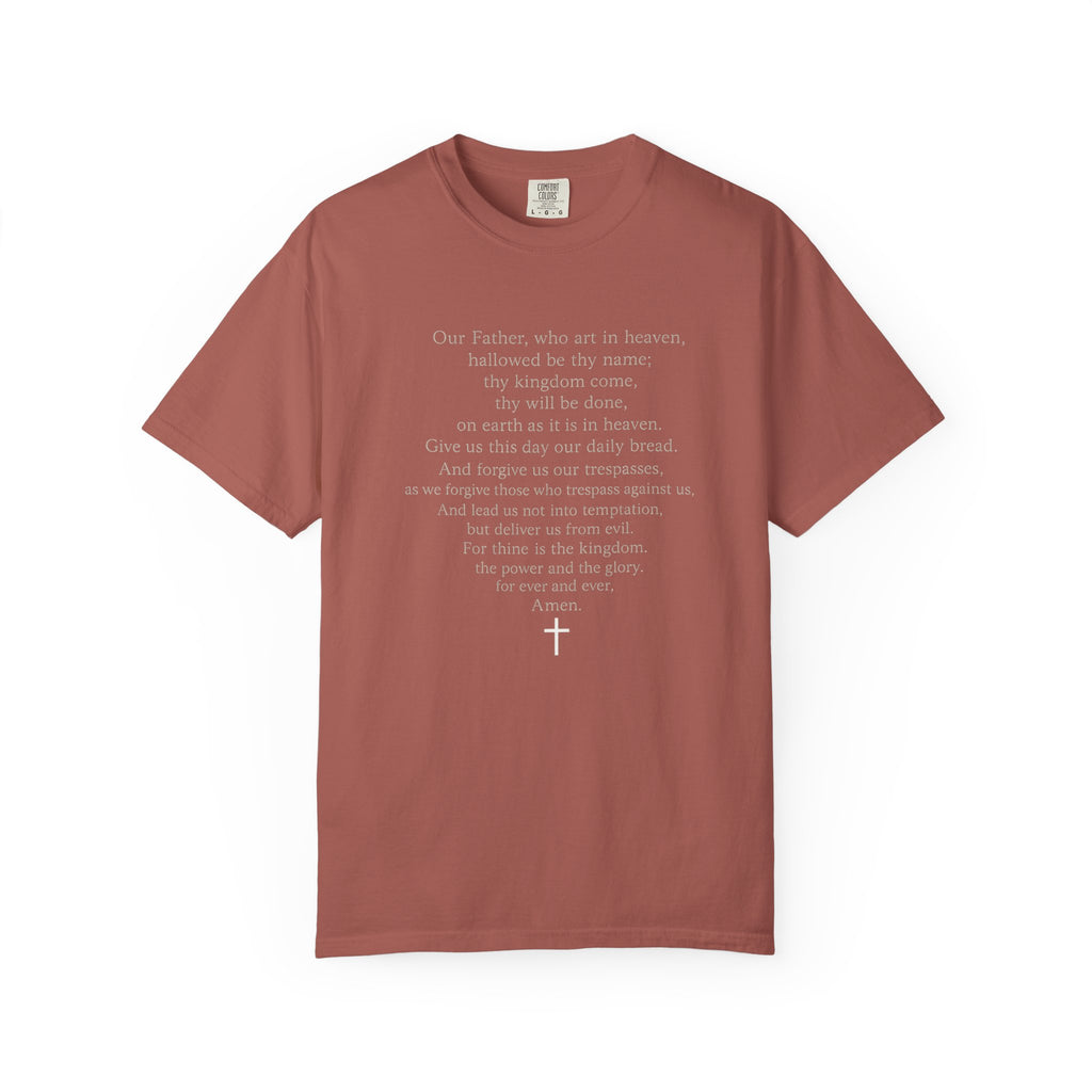 Lord's Prayer text T-shirt | Christian scripture tee