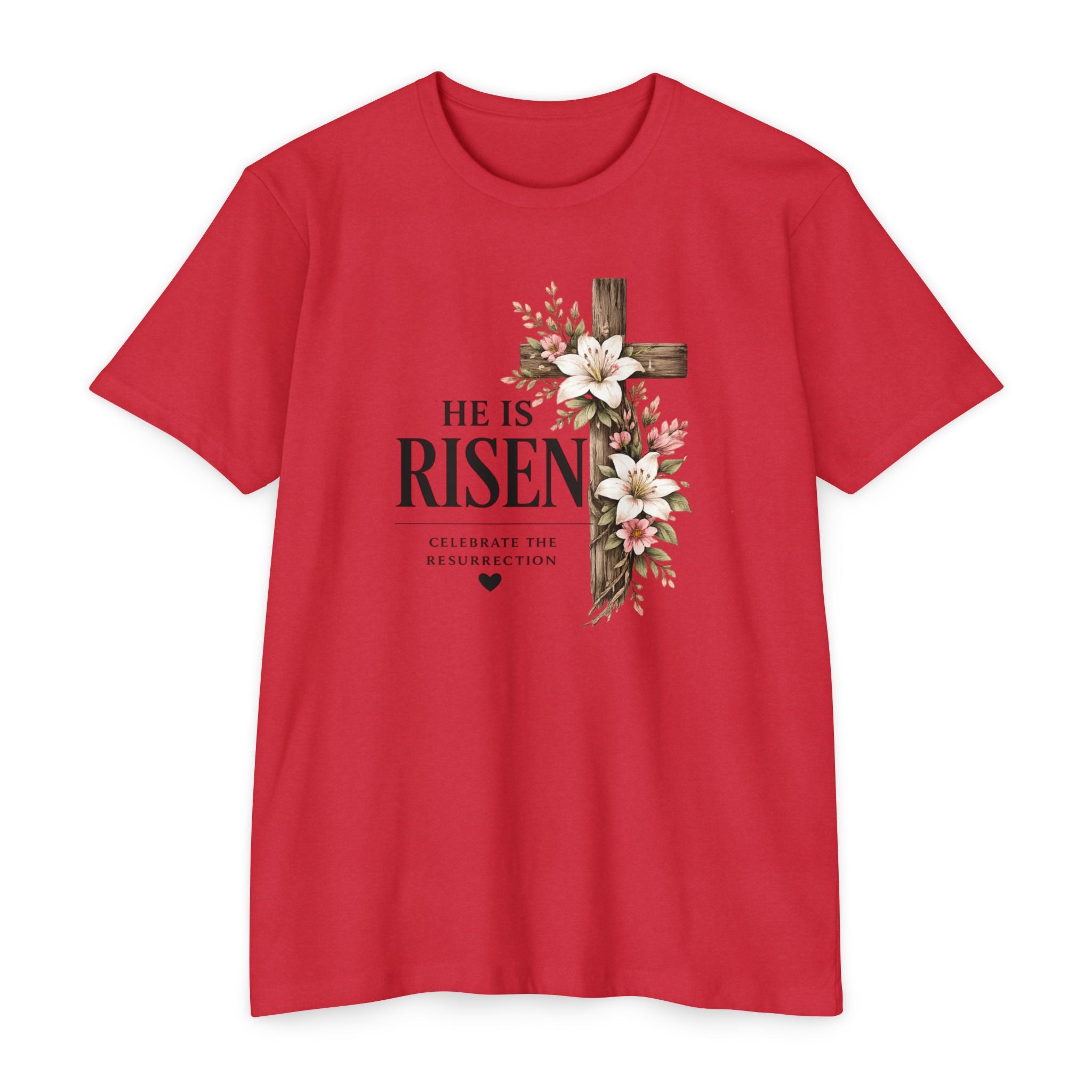 Womens He Is Risen crown of thorns T-Shirt | Resurrection Easter Christian Tee