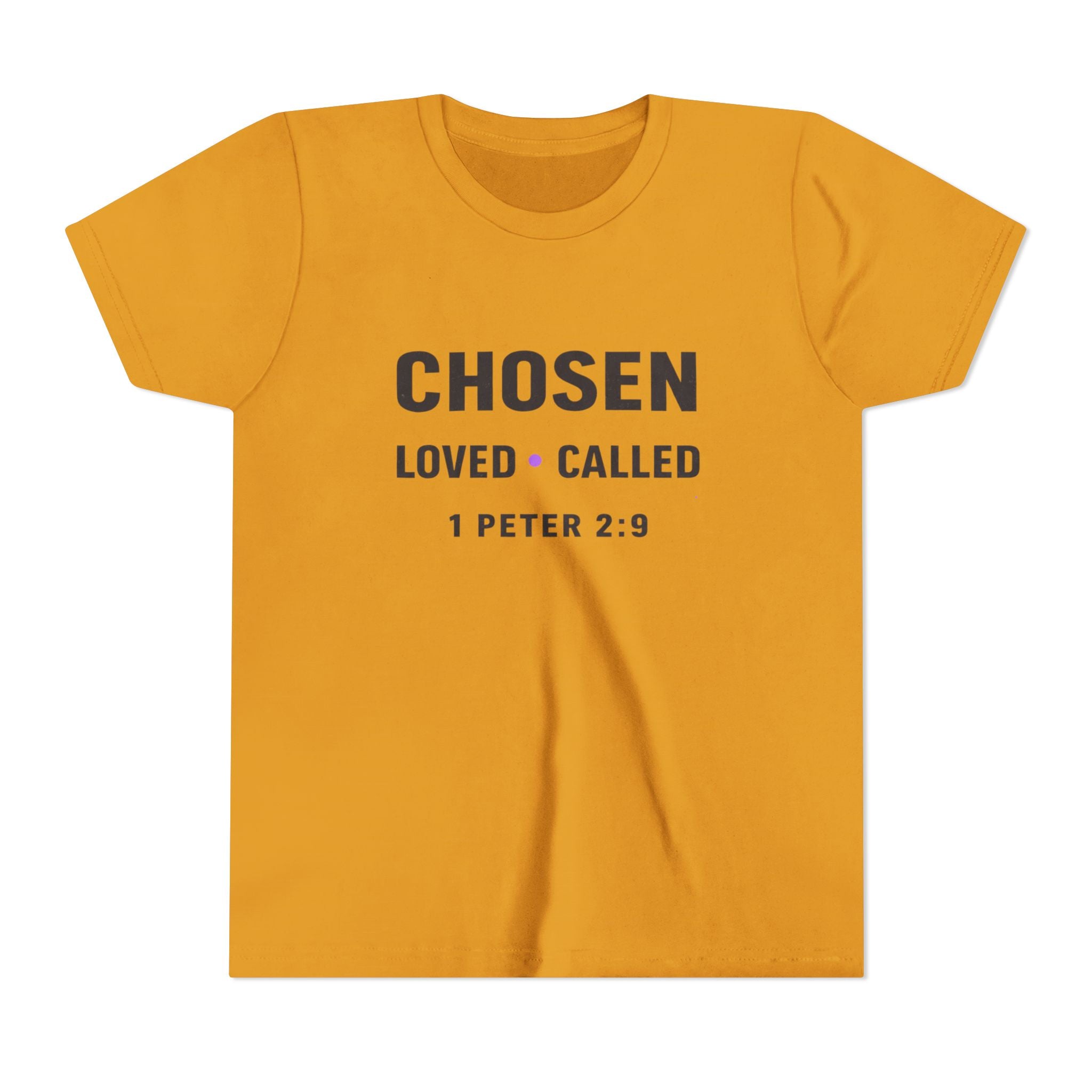 Girls Youth Tee - "CHOSEN Loved • Called" 1 Peter 2:9 Christian Faith Shirt