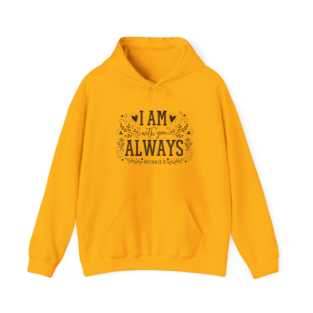 Womens I Am Always With You Hoodie — Comforting Memorial Hoodie with Heart & Script Design