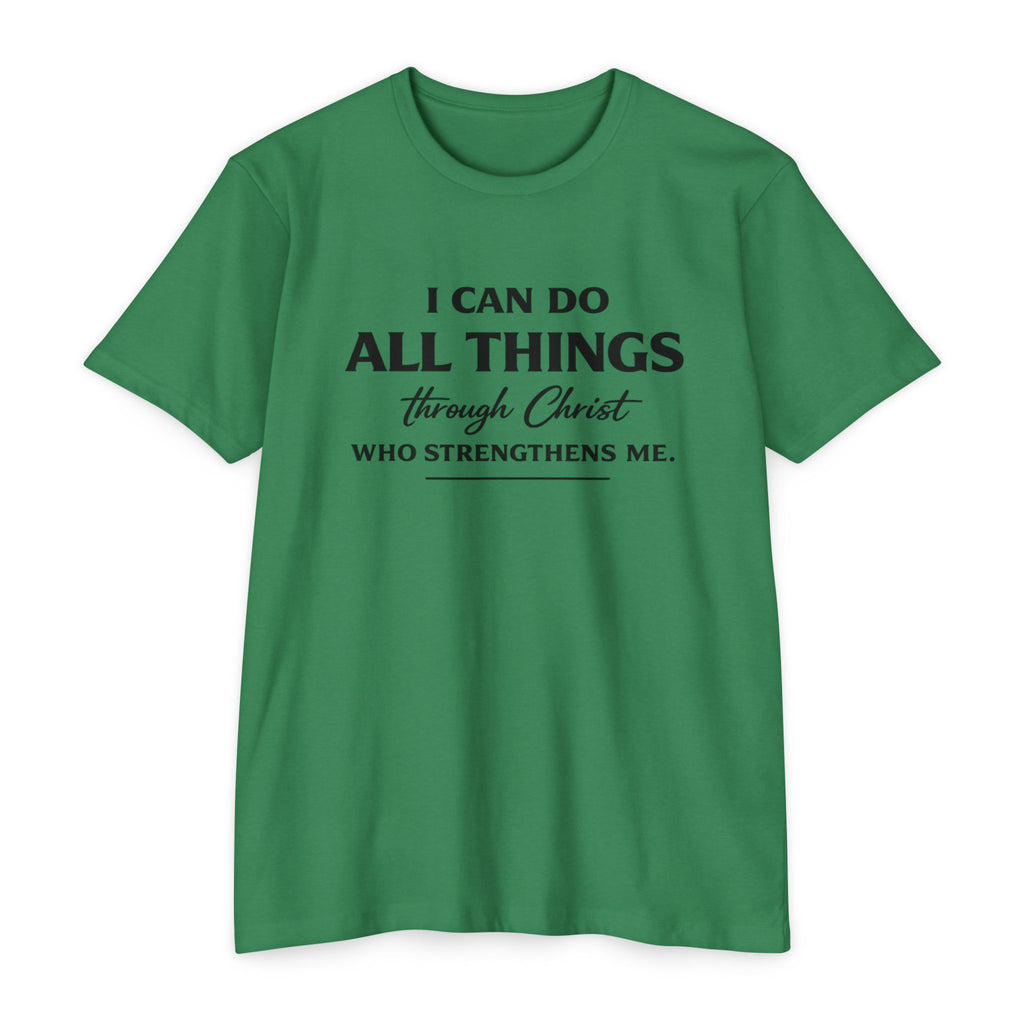 Womens "I Can Do All Things" Christian Scripture Tee