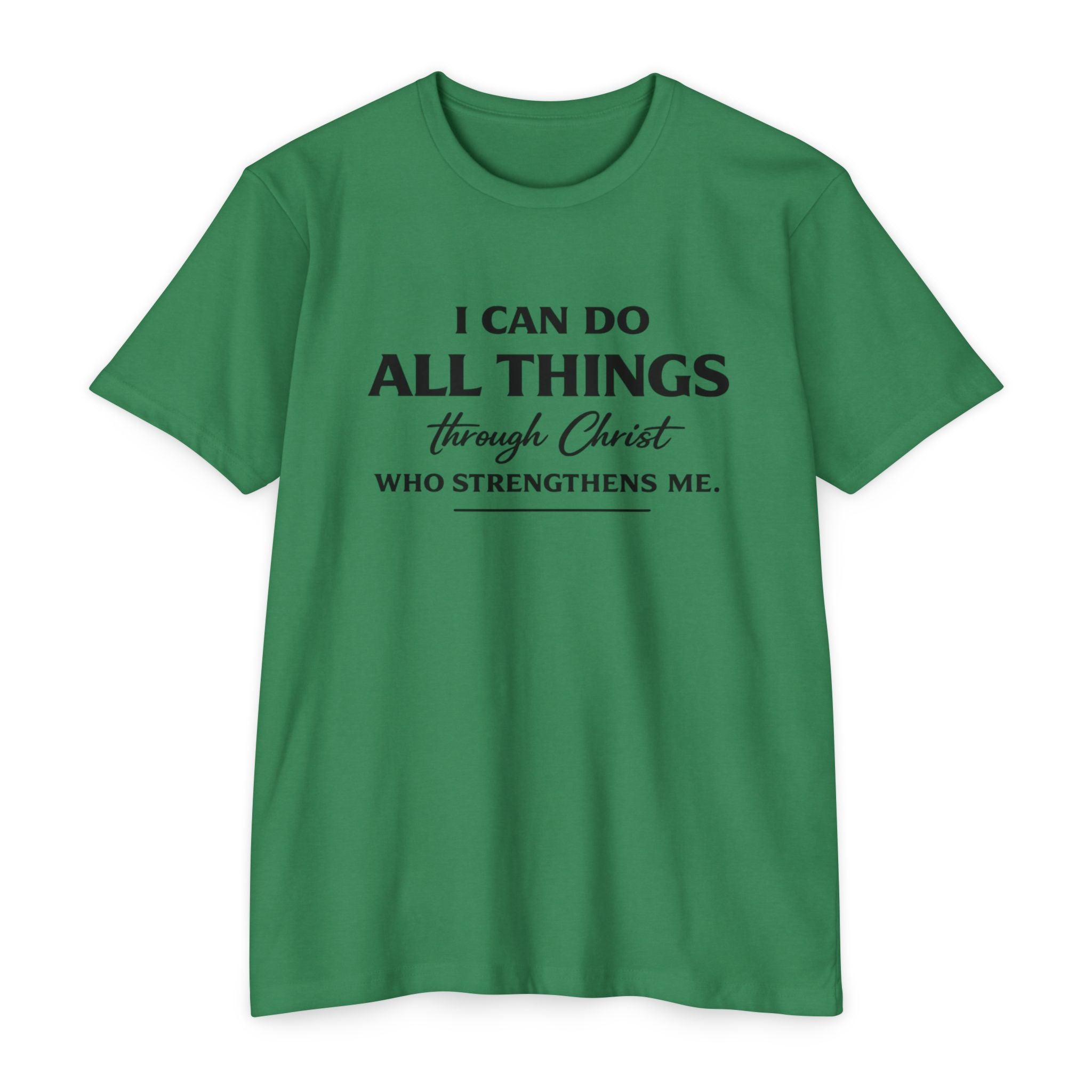 Womens "I Can Do All Things" Christian Scripture Tee