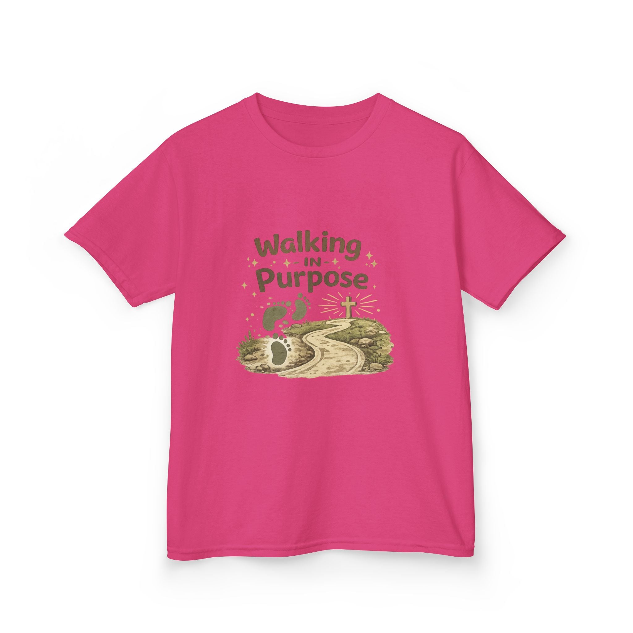 Kids Tee — "Walking in Purpose" Inspirational Christian Kids T-Shirt