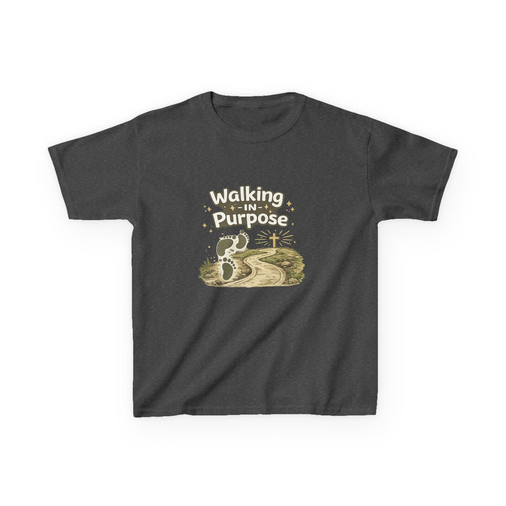 Kids Tee — "Walking in Purpose" Inspirational Christian Kids T-Shirt