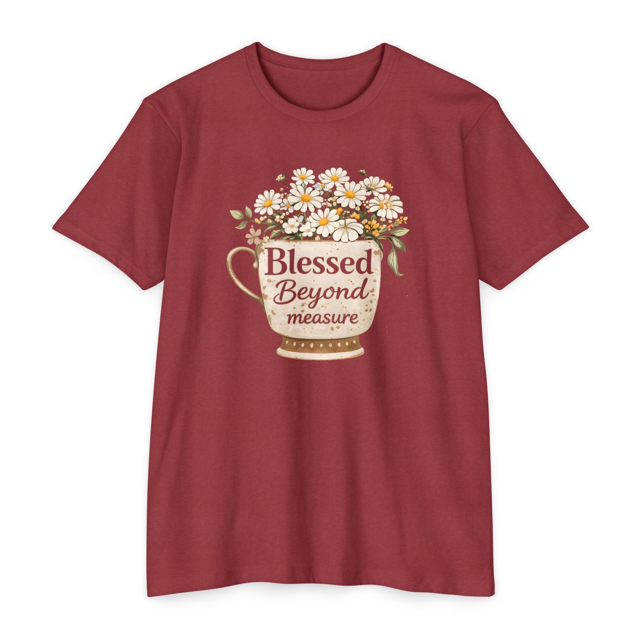 T-Shirt — "Blessed Beyond Measure" Floral Bouquet Tee