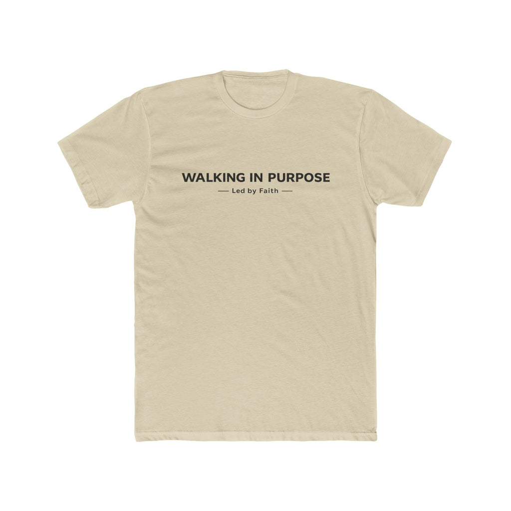 Walking in Purpose Led By Faith Cotton Tee Christian T-shirt Faith Inspired| Wearing your Faith