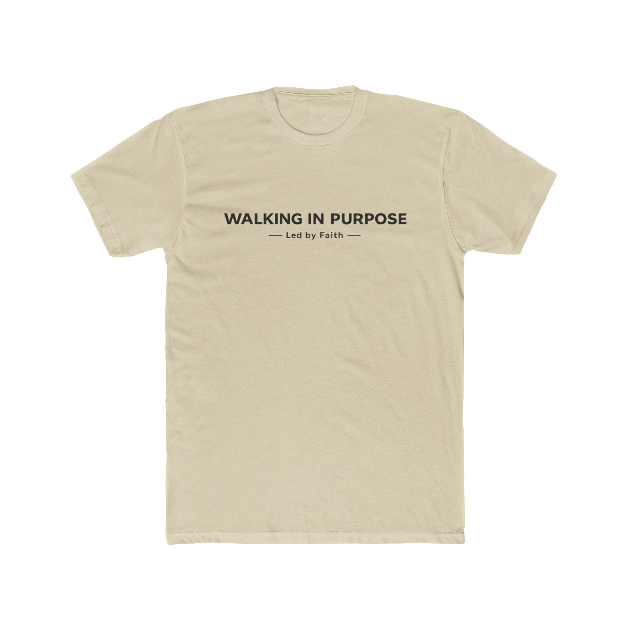 Walking in Purpose Led By Faith Cotton Tee Christian T-shirt Faith Inspired| Wearing your Faith