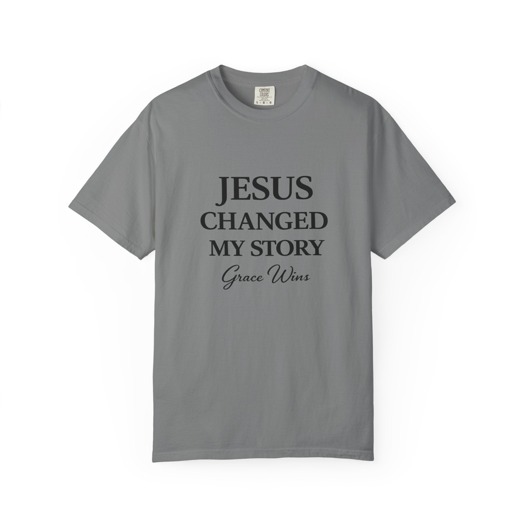 Christian T-Shirt — "Jesus Changed My Story" Inspirational Graphic Tee