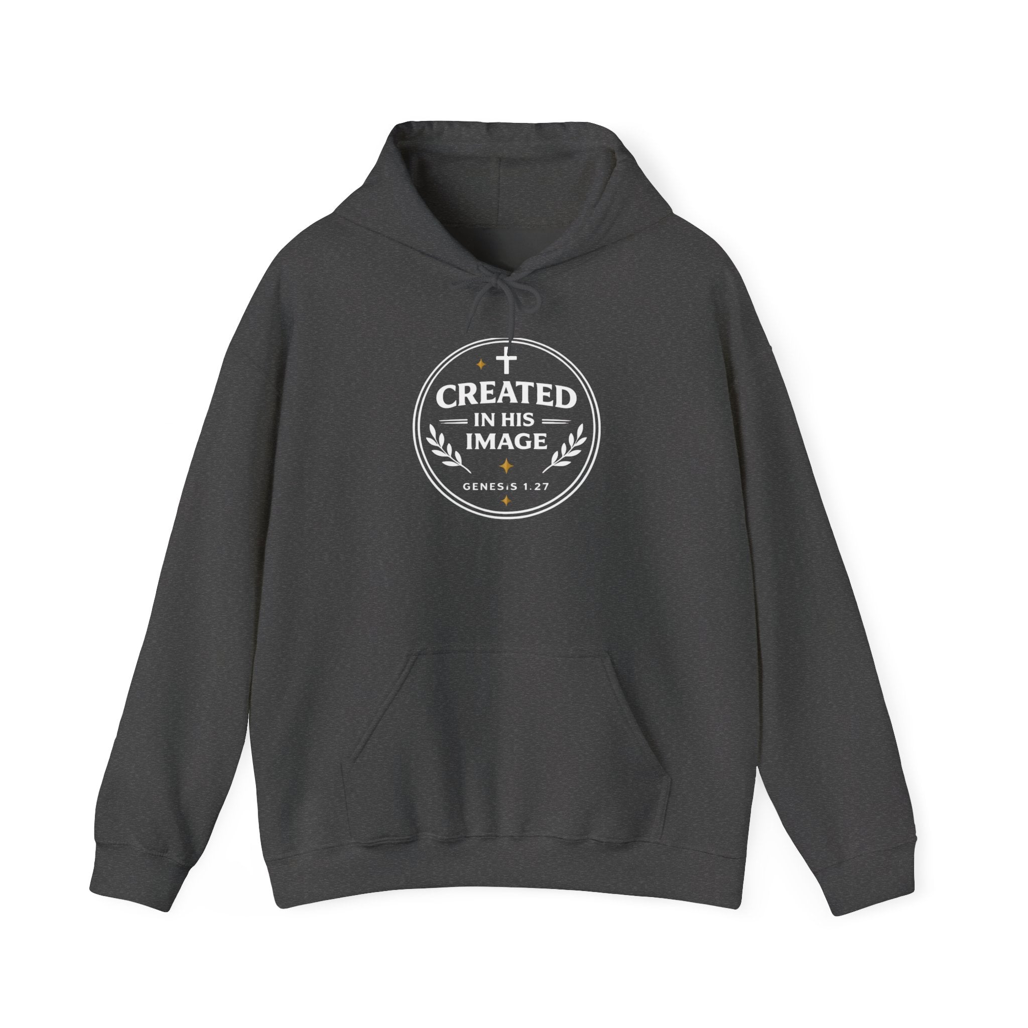 Created In His Image Hoodie — Christian Faith Pullover, Inspirational Bible Verse Sweatshirt