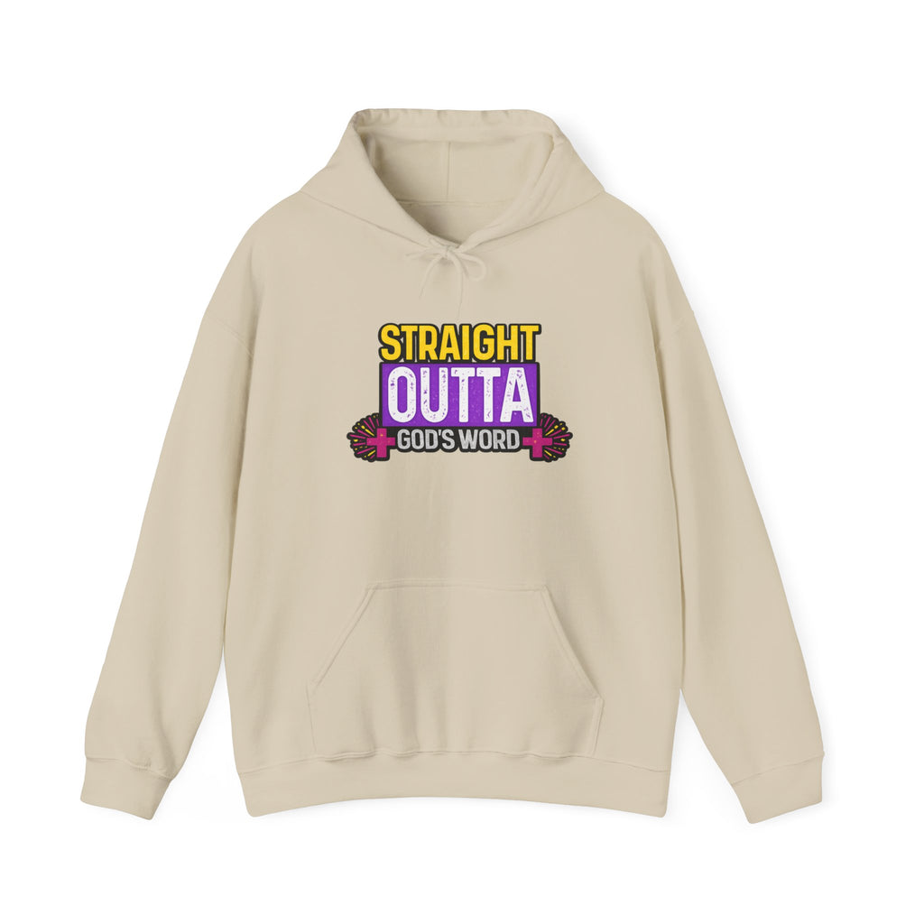 Womens Straight Outta God's Word Hoodie — Christian Faith Pullover