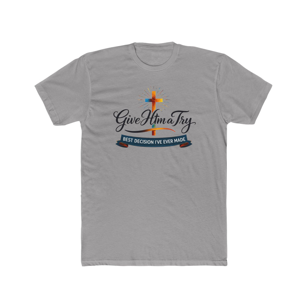 Give Him a Try cross design Tee | Christian faith shirt
