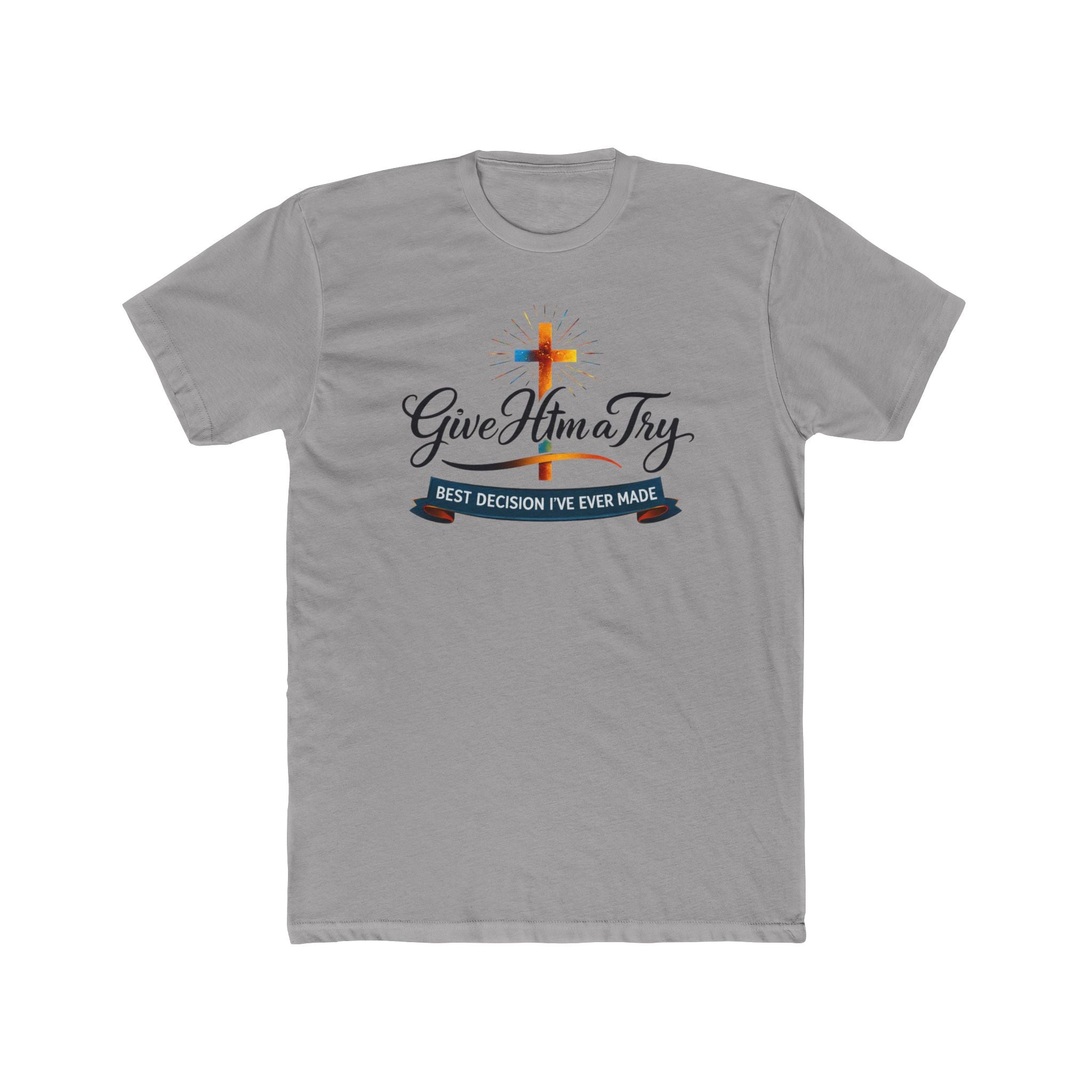 Give Him a Try cross design Tee | Christian faith shirt