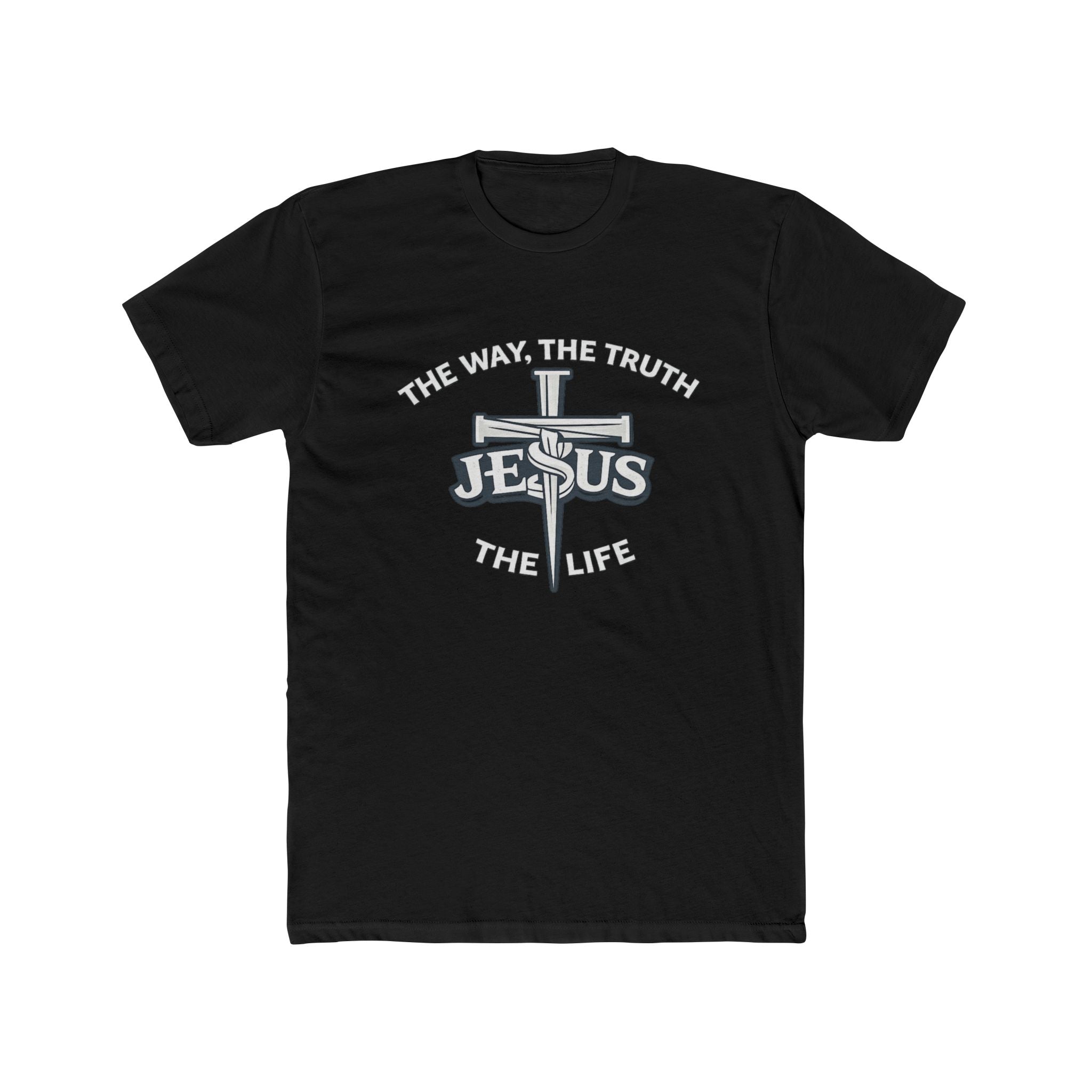 Jesus Cross Design T-Shirt | The Way The Truth & Life Christian Tee