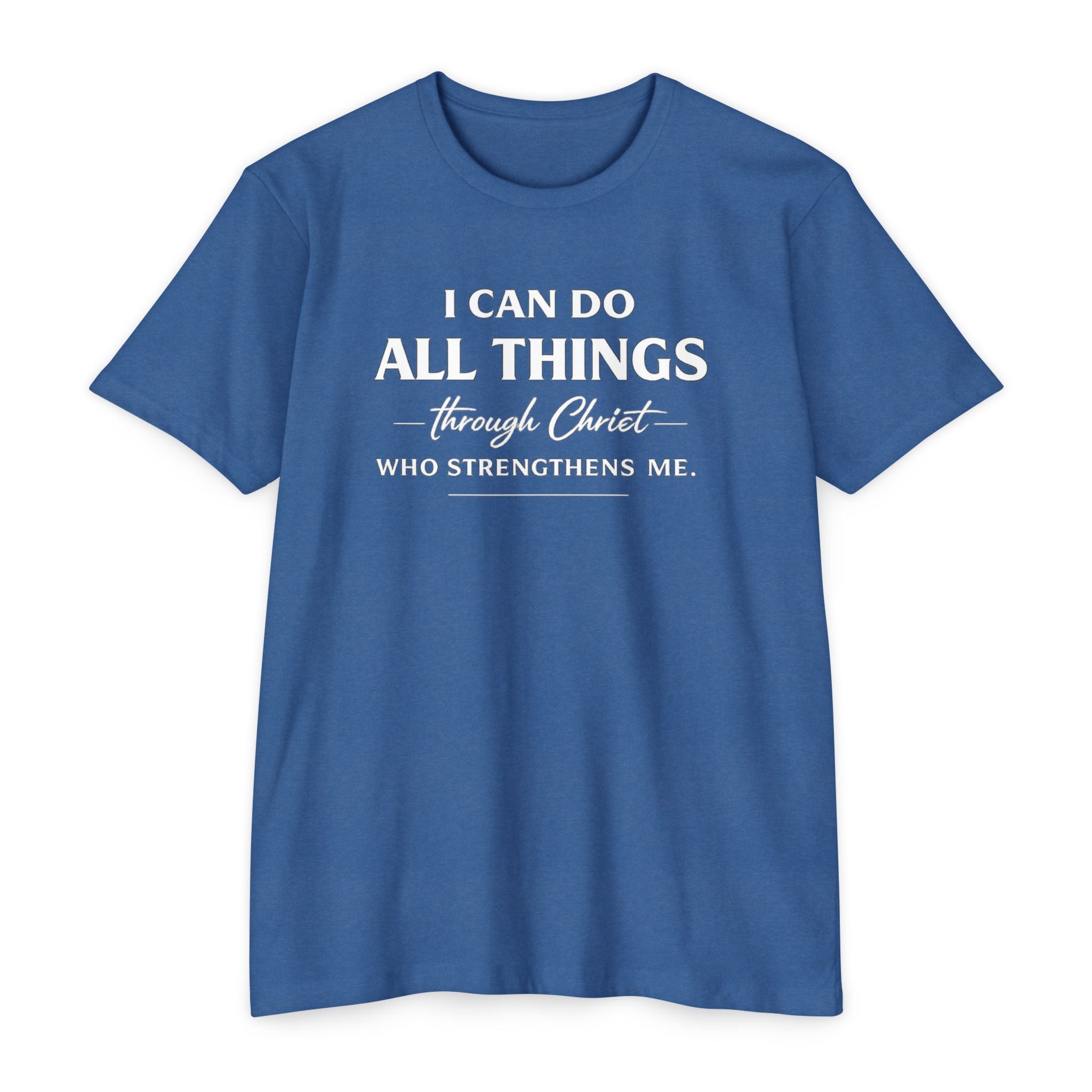 Womens "I Can Do All Things" Christian Scripture Tee |