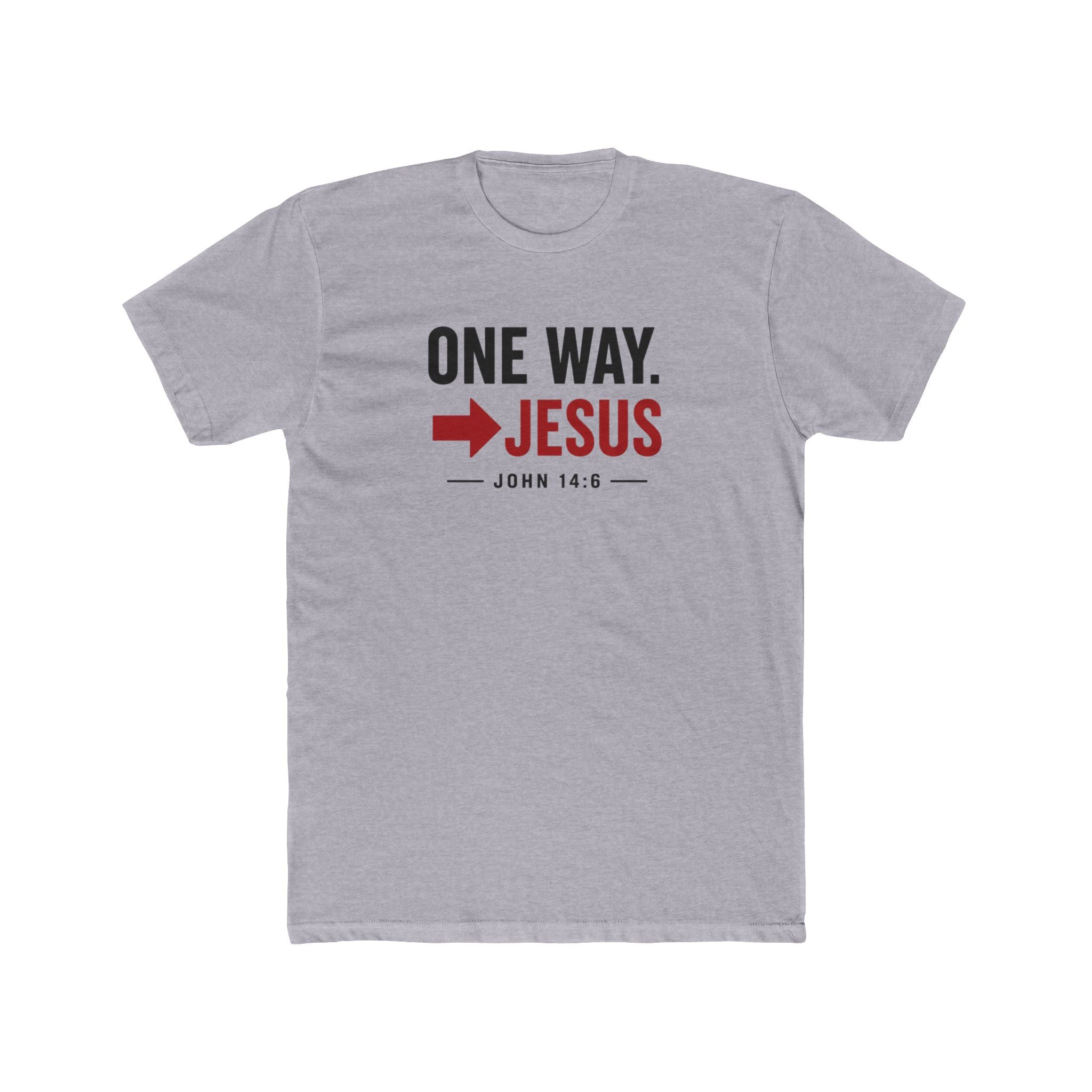 Mens One Way → Jesus T-Shirt — Christian Faith Graphic Tee