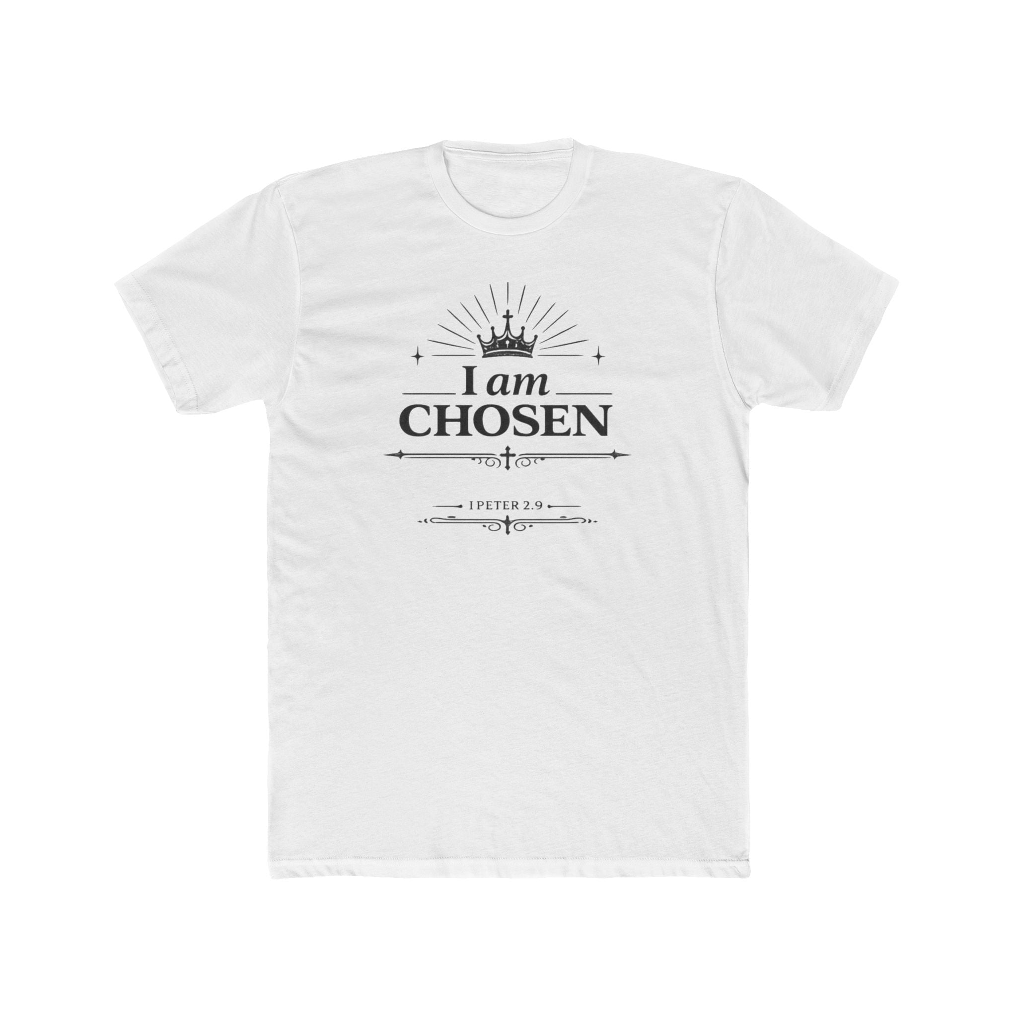 I Am Chosen T-Shirt | Crown Typography, Inspirational Scripture Tee