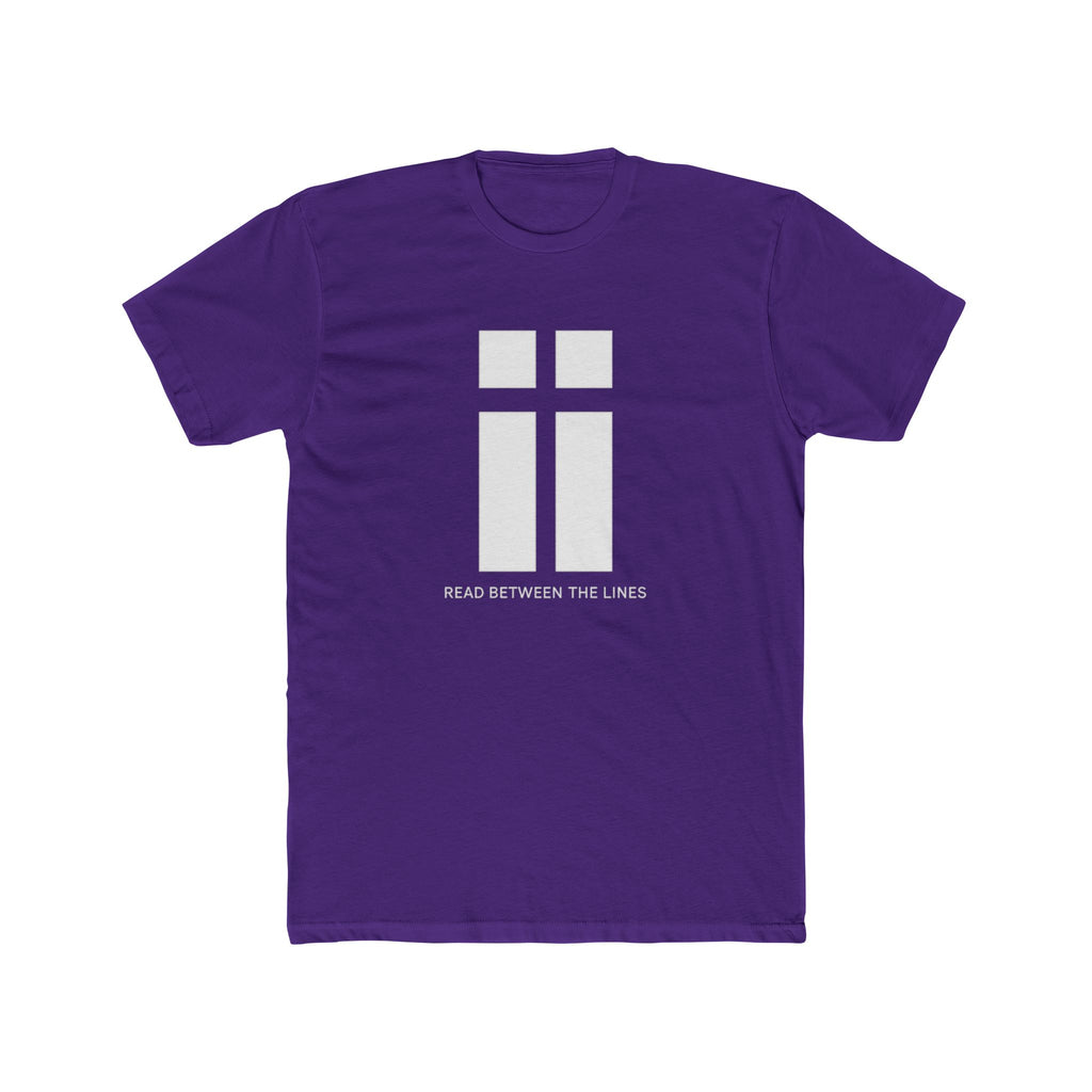 Read Between the Lines graphic Tee | Minimalist Cross Design