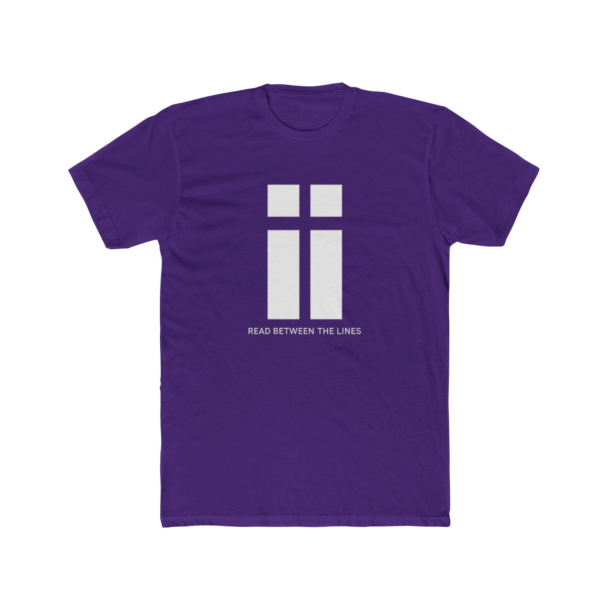 Read Between the Lines graphic Tee | Minimalist Cross Design