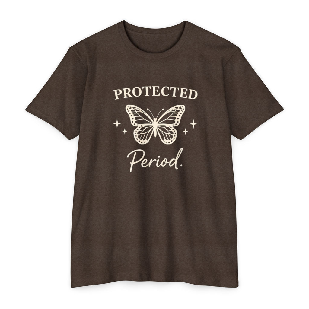 Protected Period Tee — Butterfly Graphic Feminist Message T-Shirt