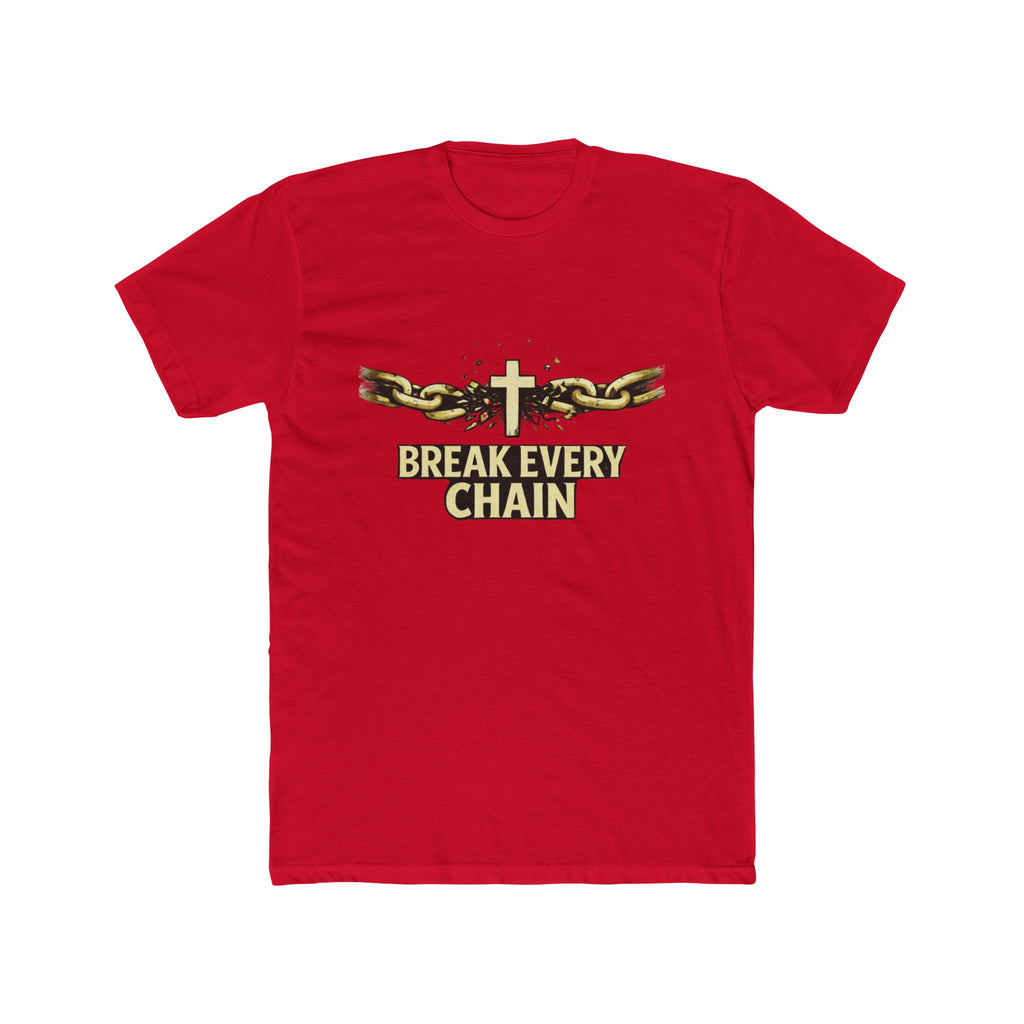 Break Every Chain T-Shirt | Cross with Broken Chains, Christian Faith Tee