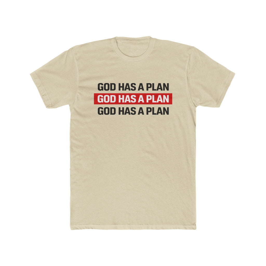 Mens God Has A Plan Tee - Inspirational Christian Message Shirt