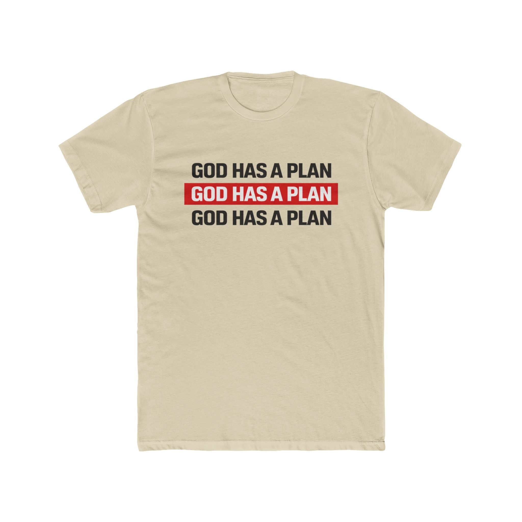 Mens God Has A Plan Tee - Inspirational Christian Message Shirt