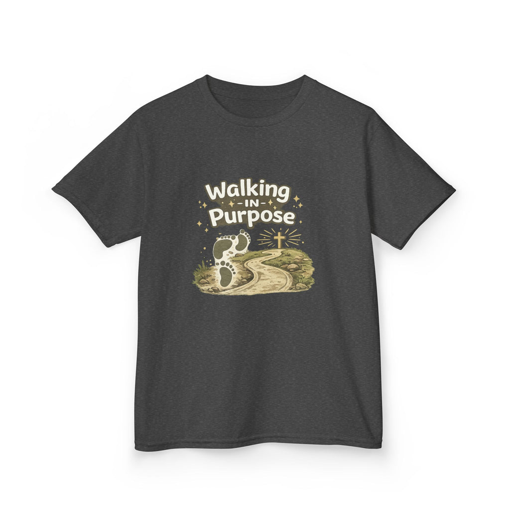 Kids Tee — "Walking in Purpose" Inspirational Christian Kids T-Shirt