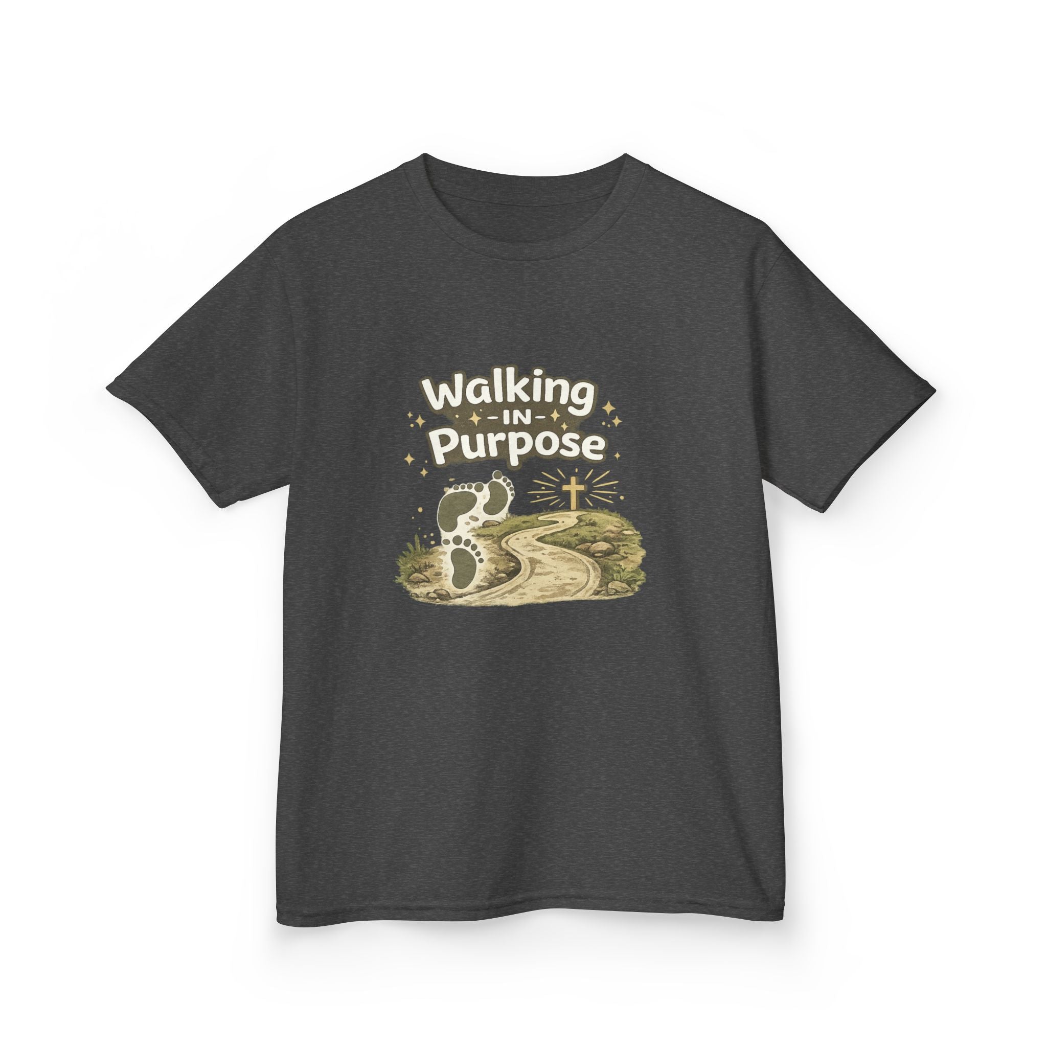 Kids Tee — "Walking in Purpose" Inspirational Christian Kids T-Shirt