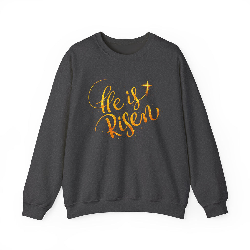 Womens He Is Risen Sweatshirt — Christian Easter Crewneck