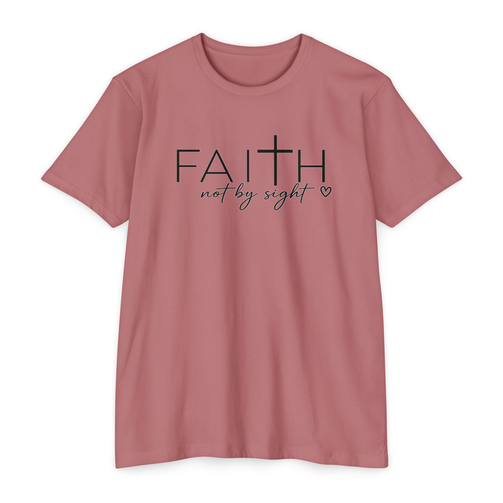Womens Not By Sight  Faith Graphic T‑Shirt