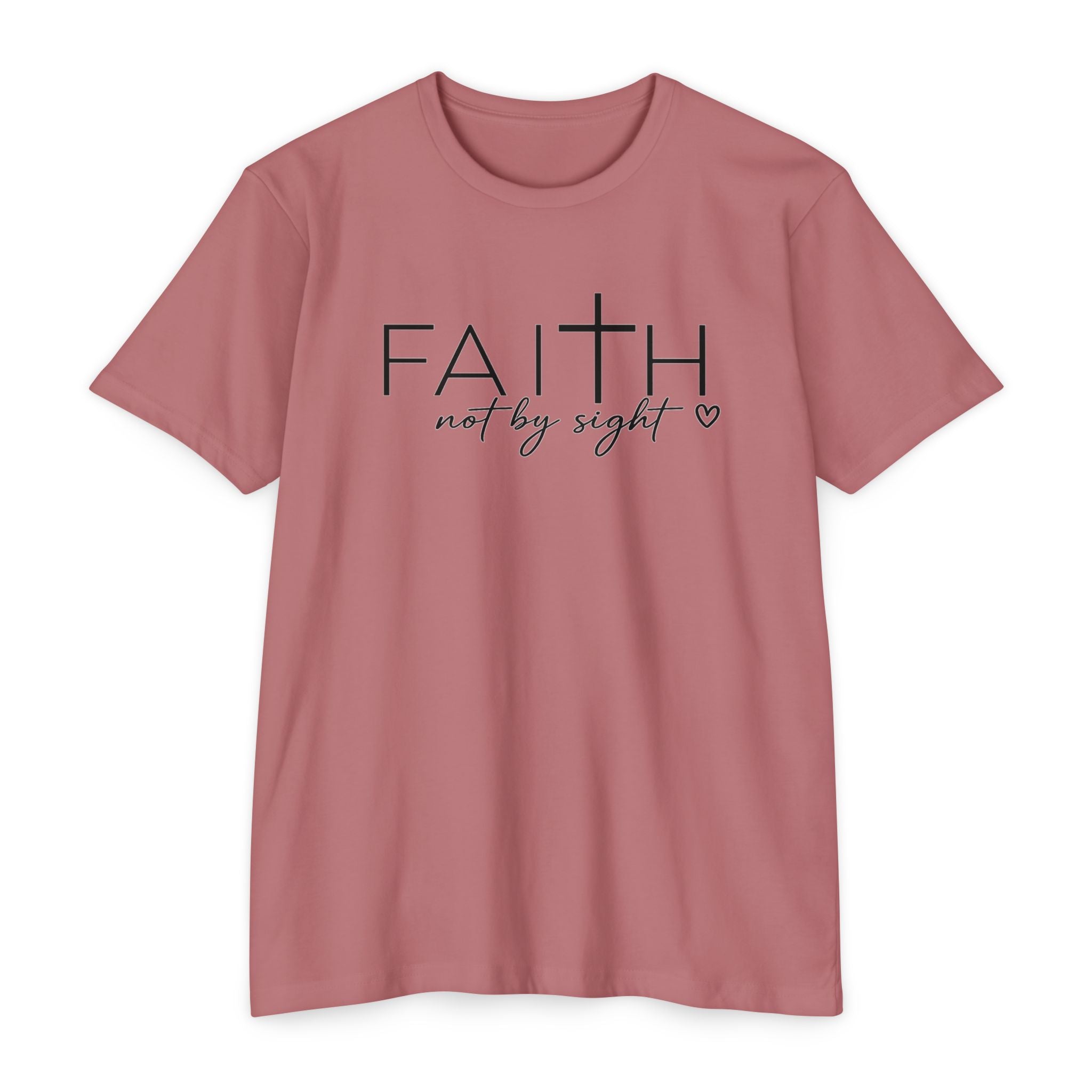 Womens Not By Sight  Faith Graphic T‑Shirt