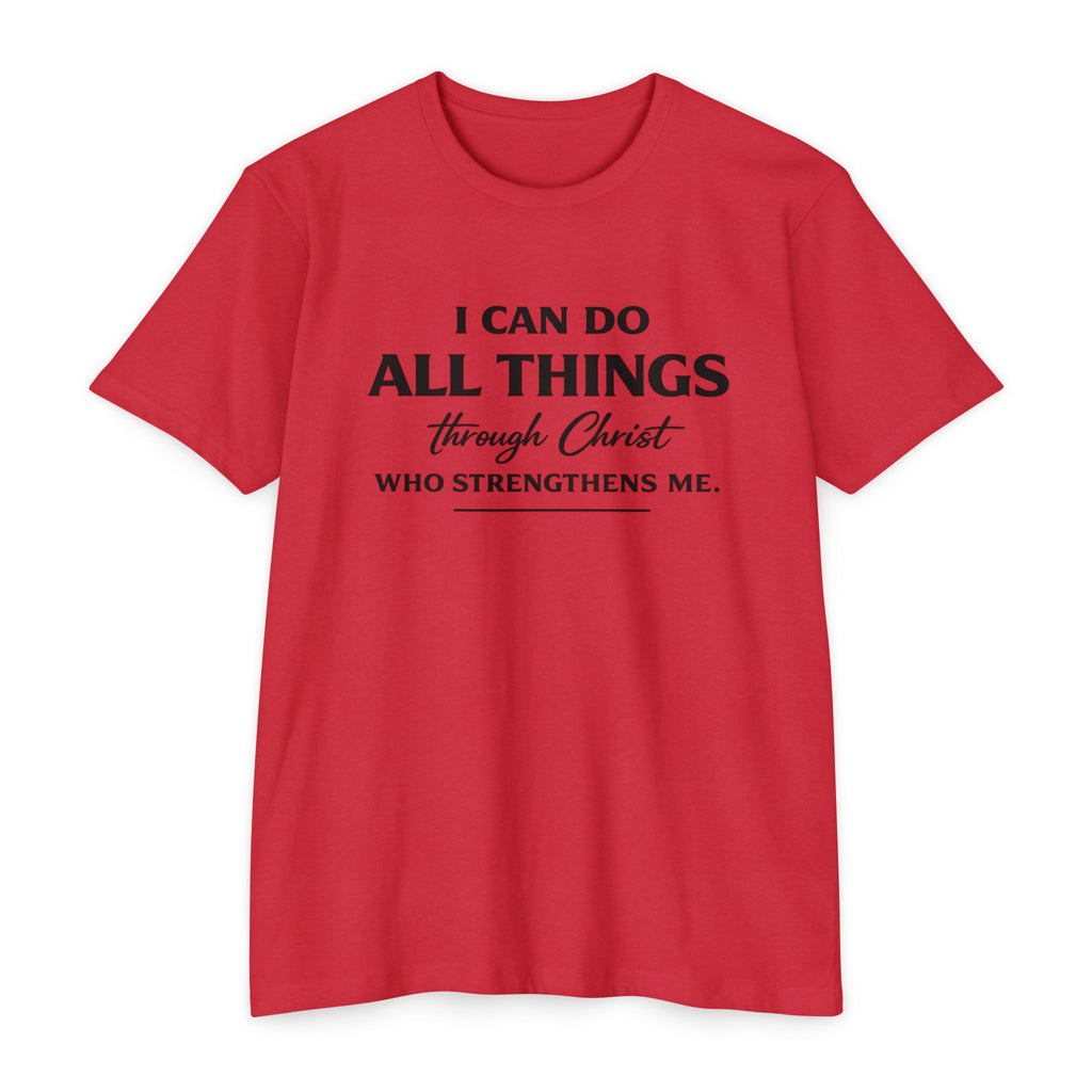 Womens "I Can Do All Things" Christian Scripture Tee
